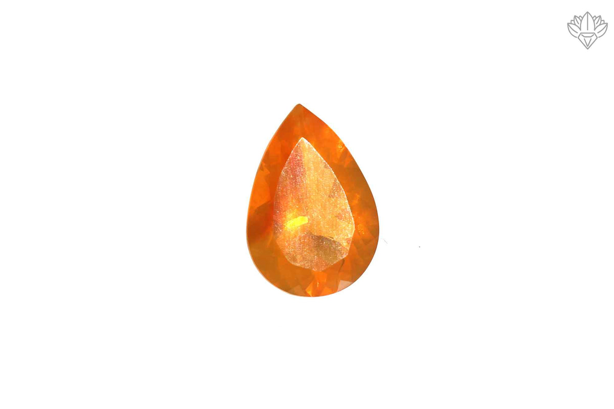 Signature Mexican Opal Pendant Pear 9x13mm Faceted Natural Stone for Designer Jewelry, Pendant