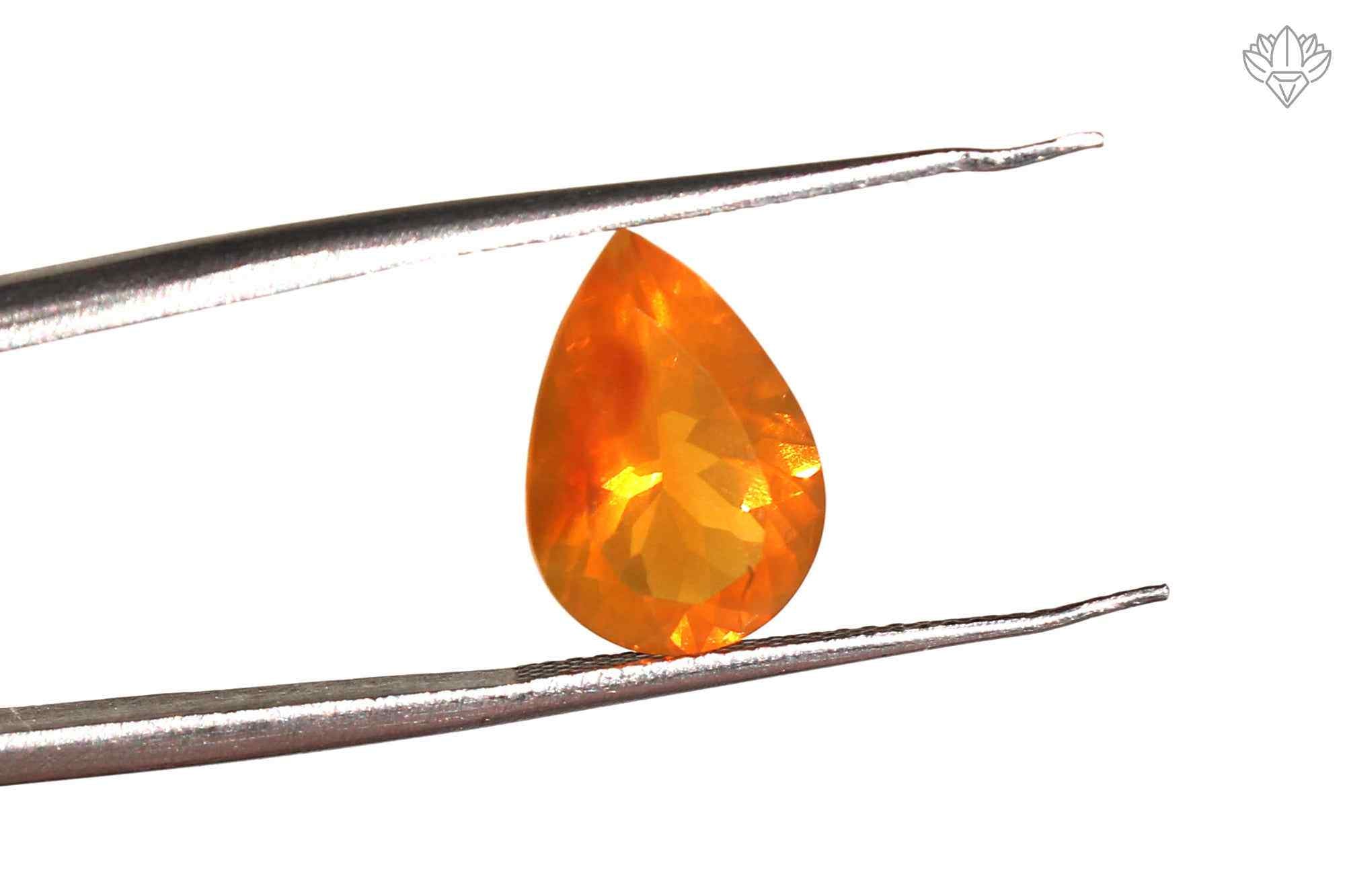 Signature Mexican Opal Pendant Pear 9x13mm Faceted Natural Stone for Designer Jewelry, Pendant