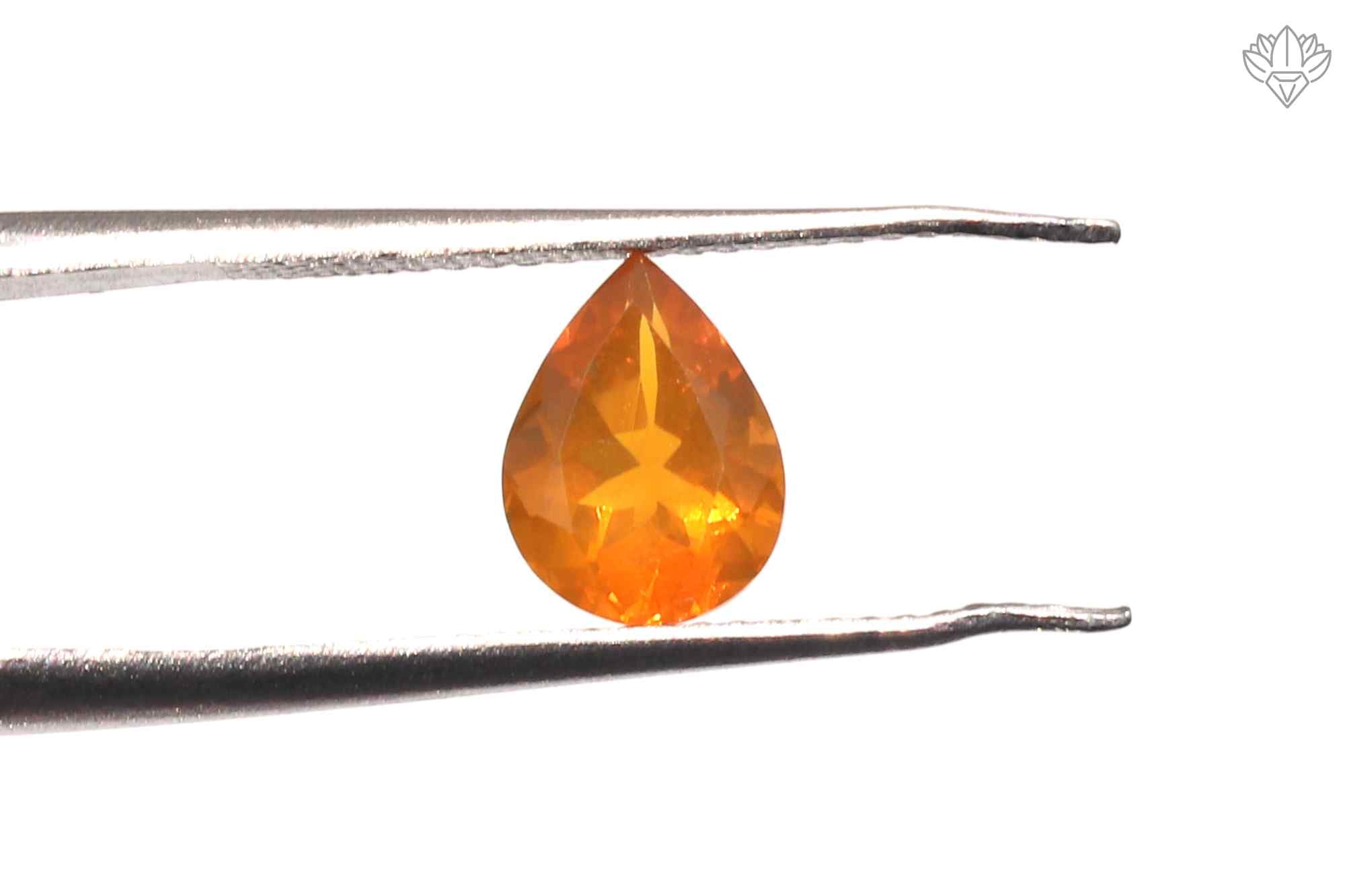 Heritage Mexican Opal Pendant Pear 6x8mm Faceted Gemstone for Fine Rings, Pendant Designs & Artisan Jewelry