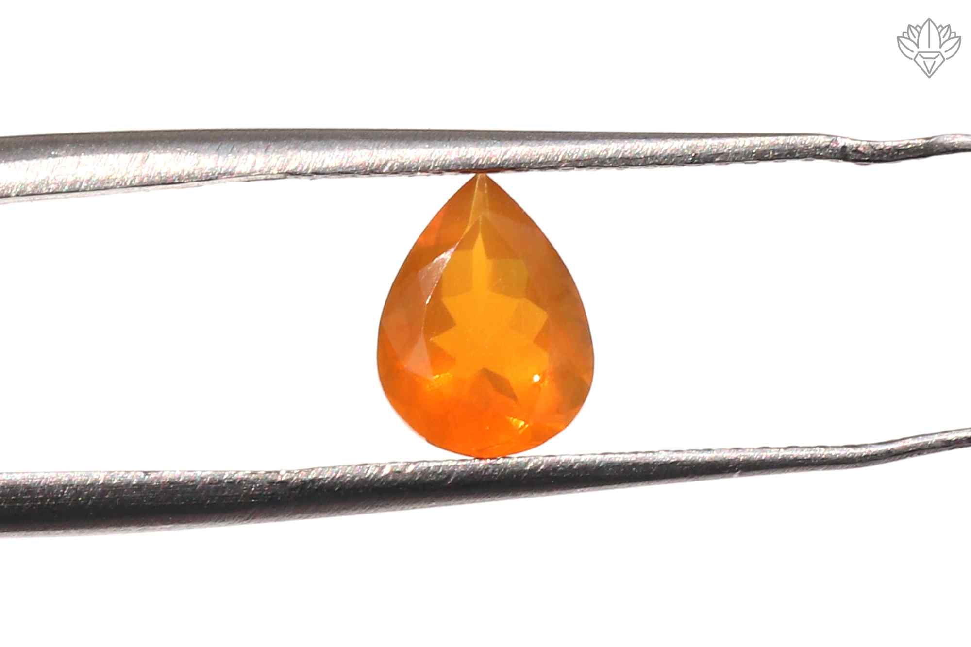 Timeless Mexican Opal Pendant Pear 6x8mm Faceted Loose Stone for Bespoke Jewelry, Pendants, Rings & Earrings