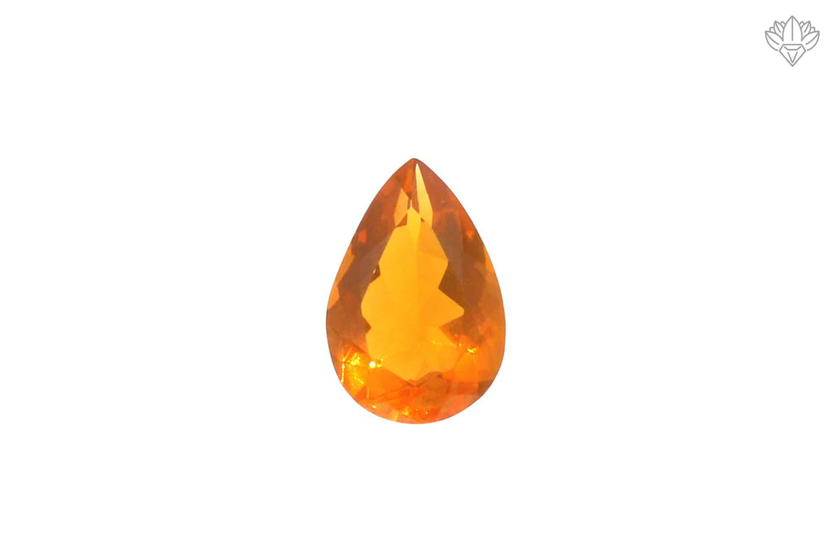 Royal Mexican Opal Pendant Pear 6x9mm Faceted Gemstone for Bespoke Pendants, Ring Mounts & Luxury Jewelry