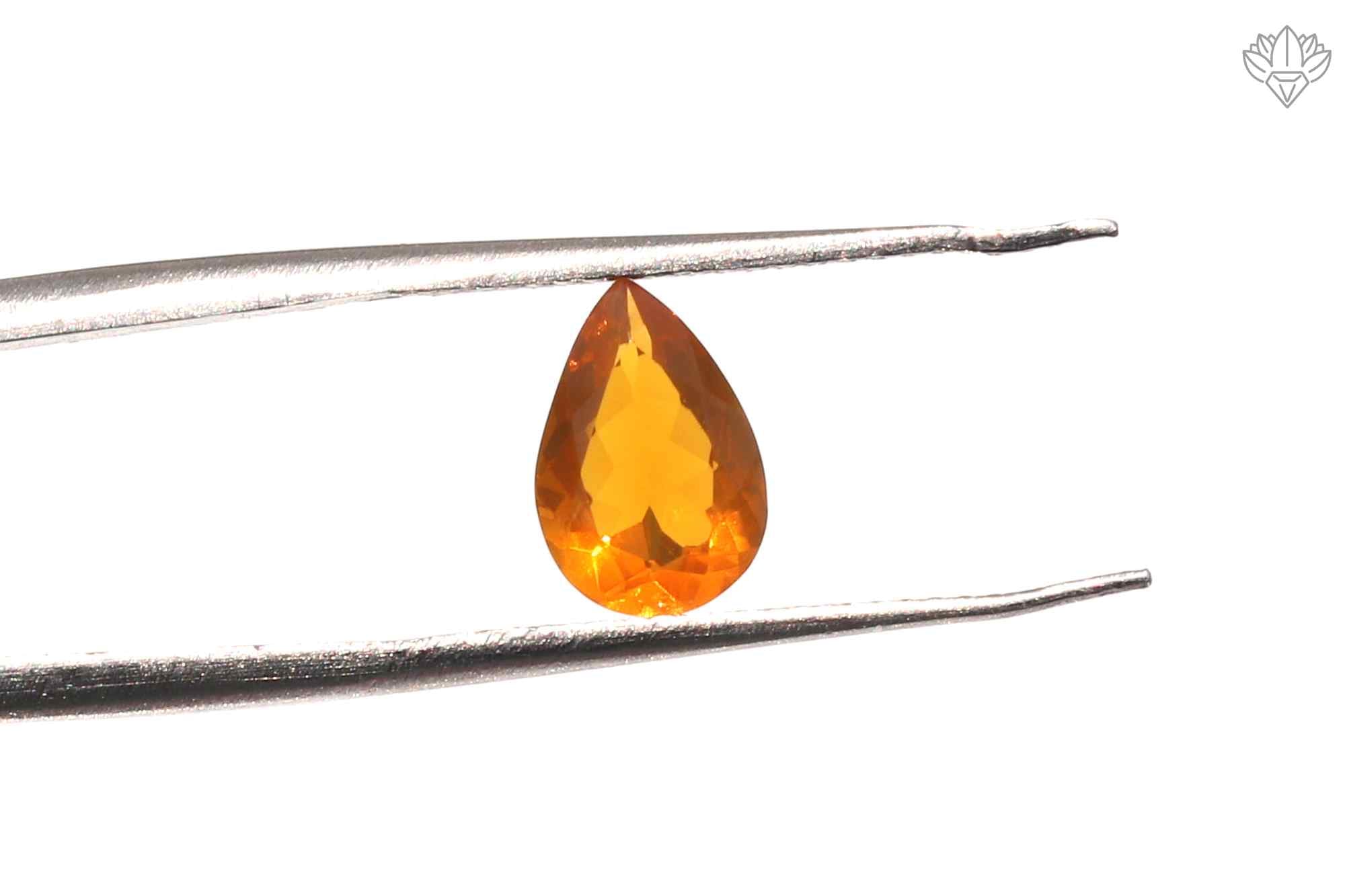 Royal Mexican Opal Pendant Pear 6x9mm Faceted Gemstone for Bespoke Pendants, Ring Mounts & Luxury Jewelry