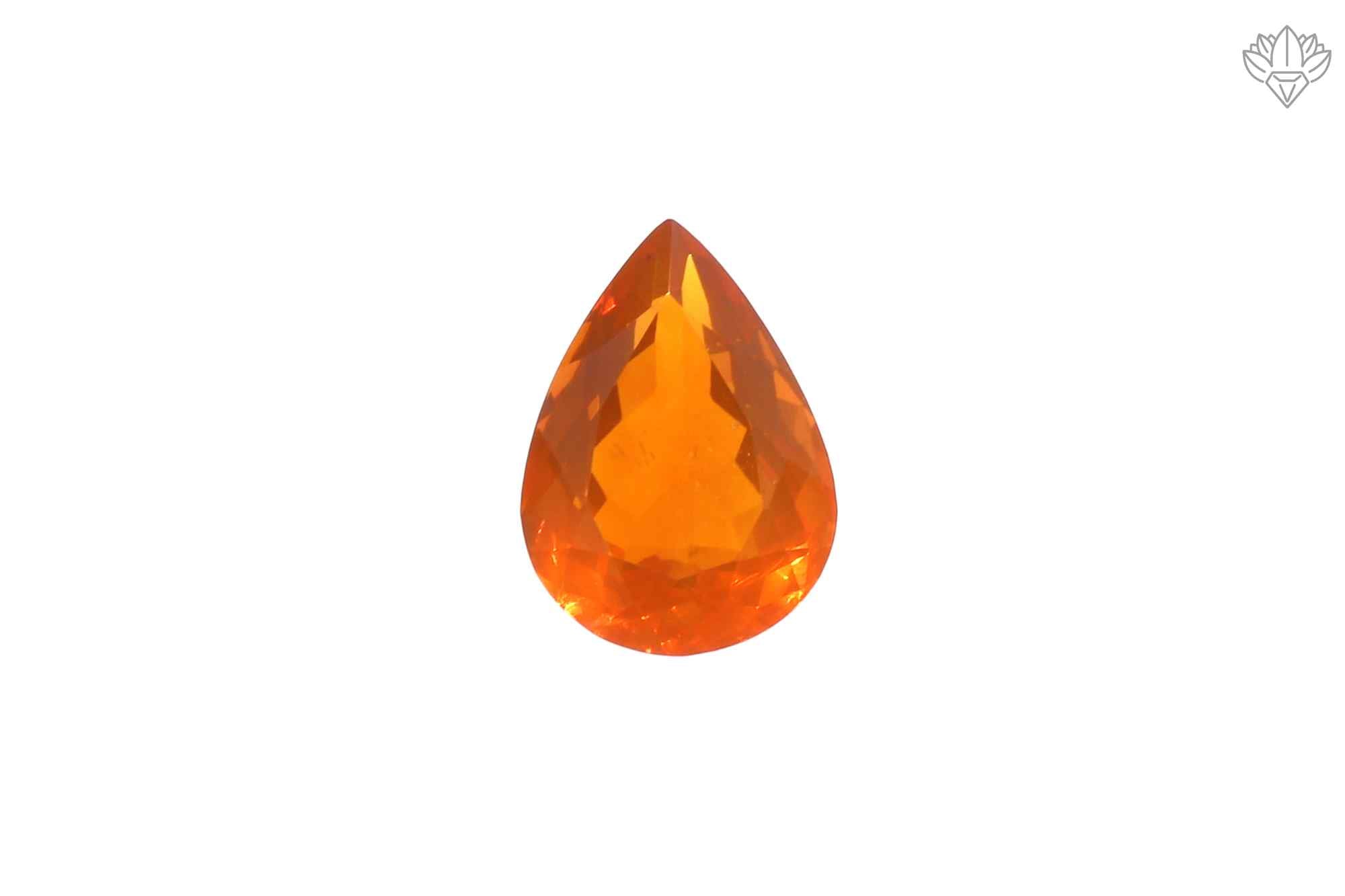 Regal Mexican Opal Pendant Pear 8x11mm Faceted Gemstone for Statement Pendants, Luxury Rings & Designer Jewelry