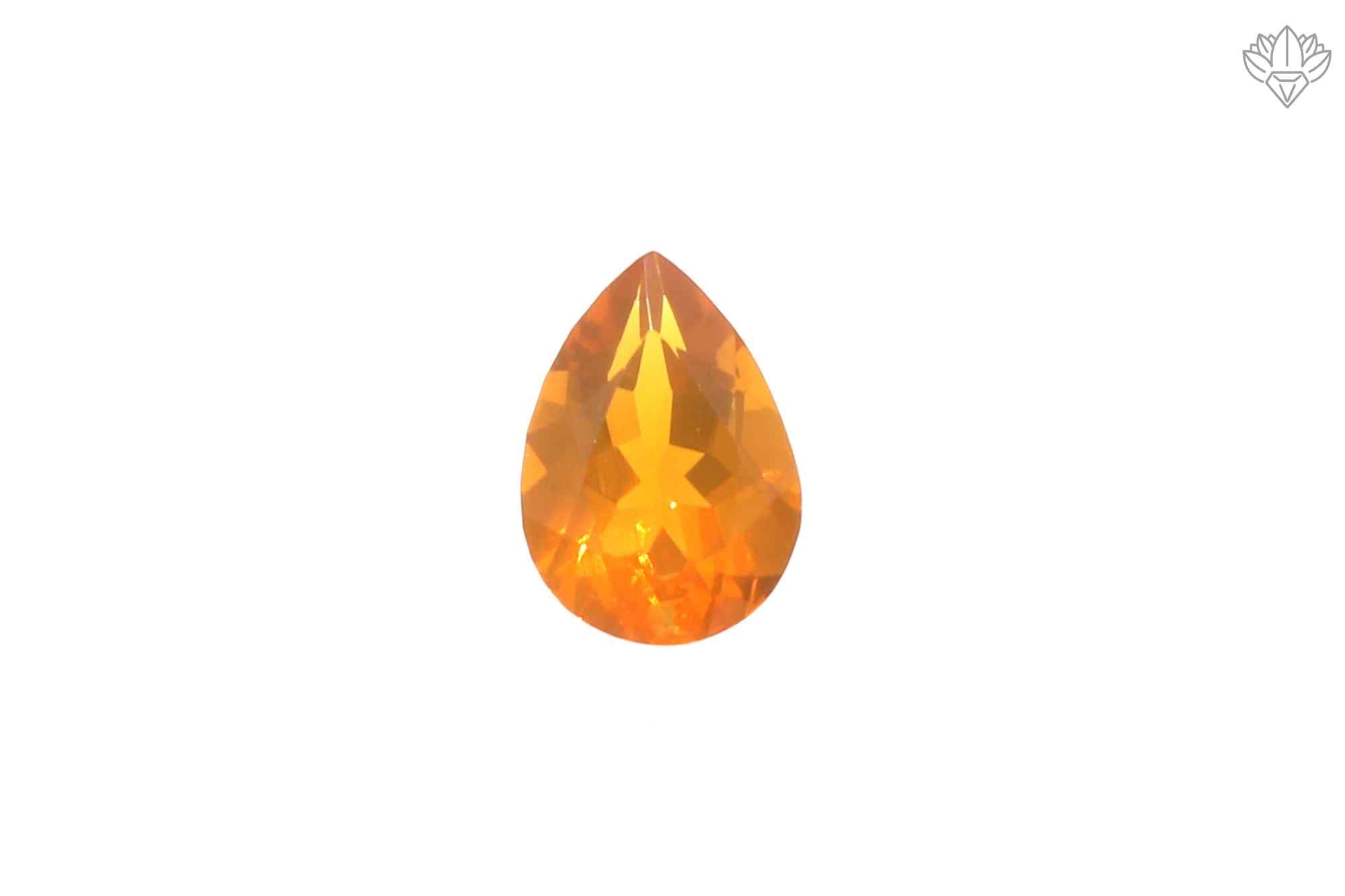 Celestial Mexican Opal Pendant Pear 5x7mm Faceted Gemstone for Delicate Pendants