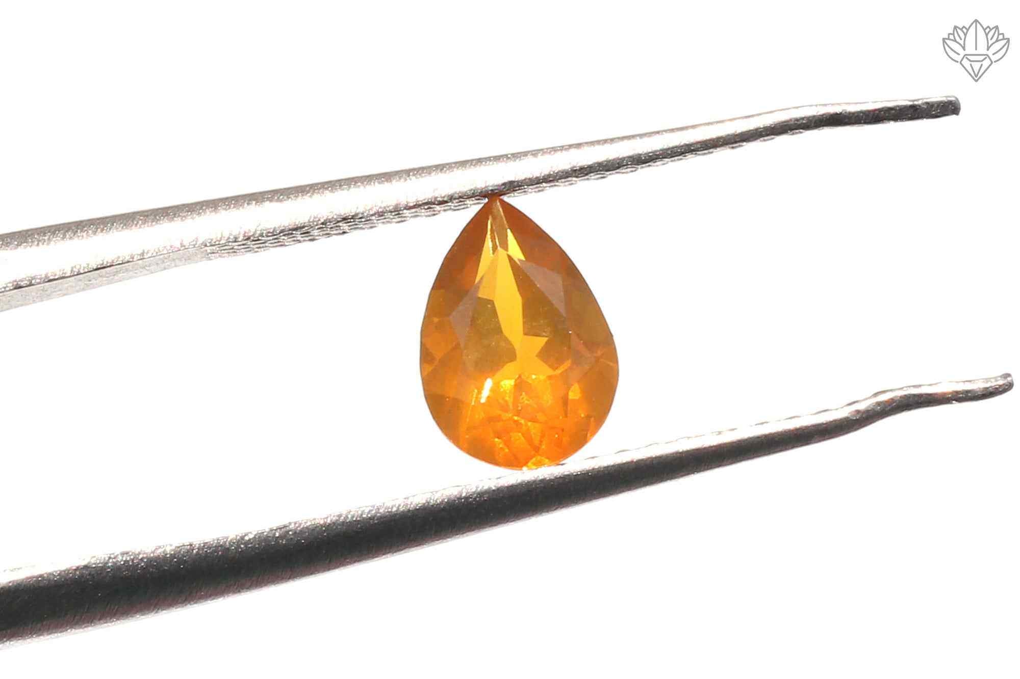 Celestial Mexican Opal Pendant Pear 5x7mm Faceted Gemstone for Delicate Pendants