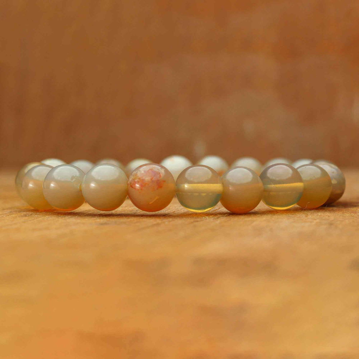 Classic Australian Opal Bracelet Polished Round Gem Beads Handcrafted 102 Ct