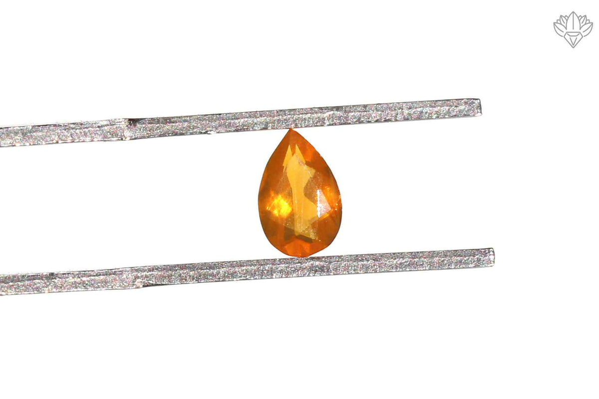 Treasured Mexican Opal Pendant Pear 4x6mm Faceted Gem for Petite Rings, Charm Jewelry & Delicate Pendants
