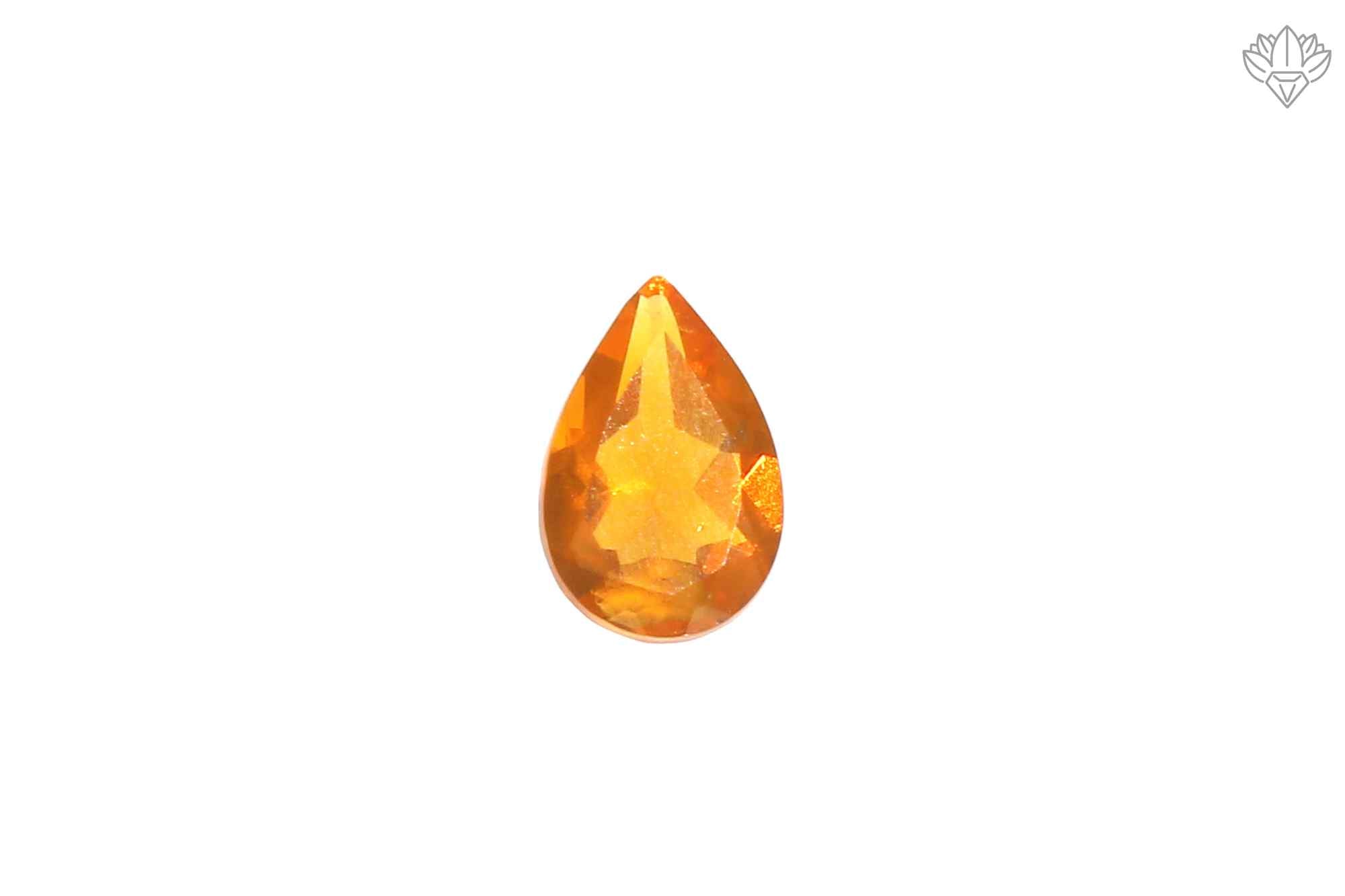 Moonlight Mexican Opal Pendant Pear 4x6mm Faceted Accent Gem for Layered Jewelry, Tiny Rings & Charm Pendants