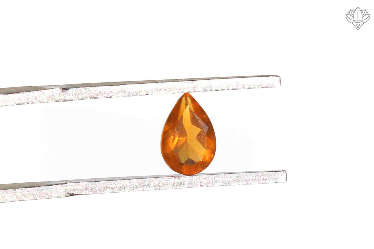 Moonlight Mexican Opal Pendant Pear 4x6mm Faceted Accent Gem for Layered Jewelry, Tiny Rings & Charm Pendants