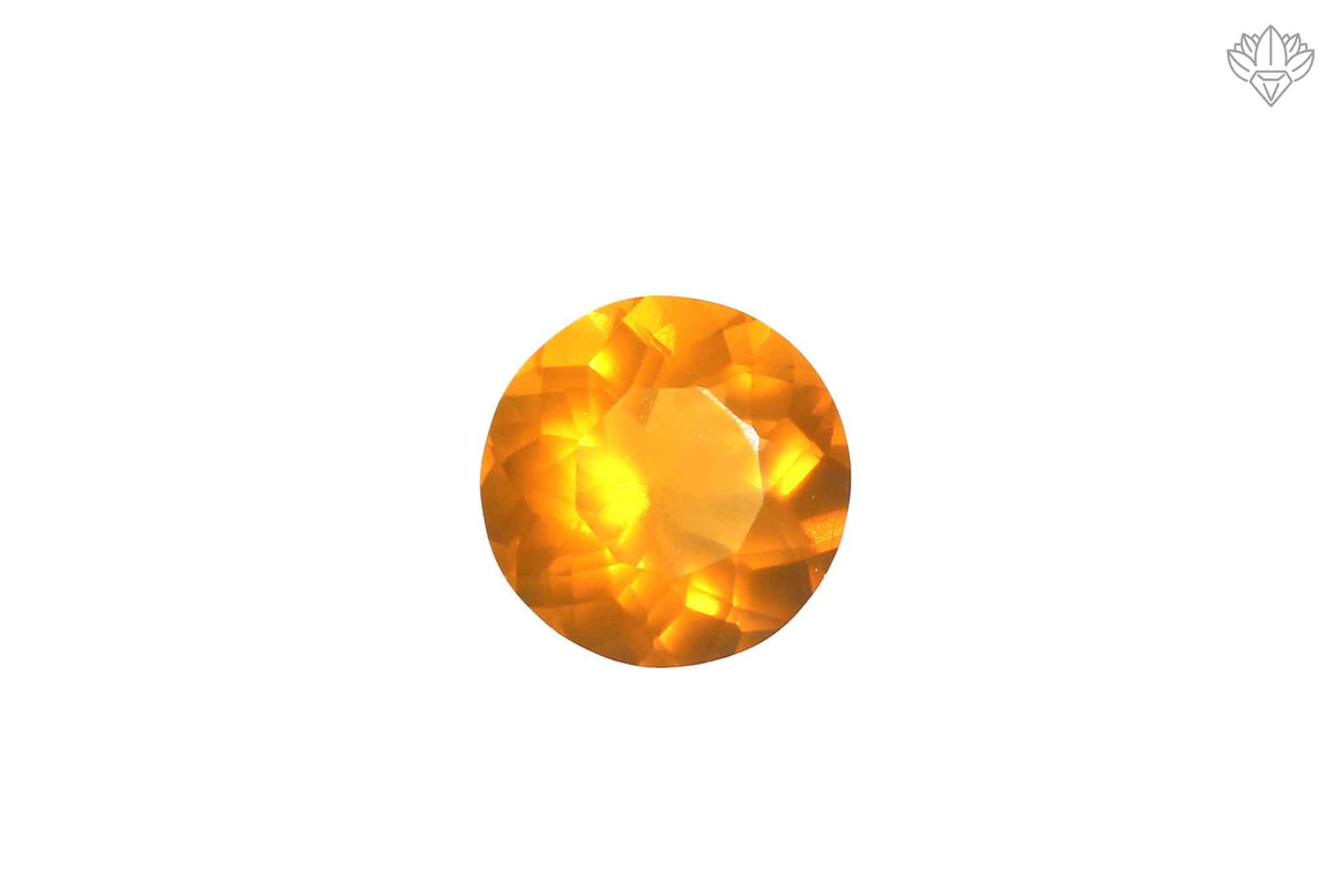 Crown Jewel Mexican Opal Pendant Round 9mm Faceted Gemstone for Cocktail Rings, Gallery Pendants & Heirloom Jewelry