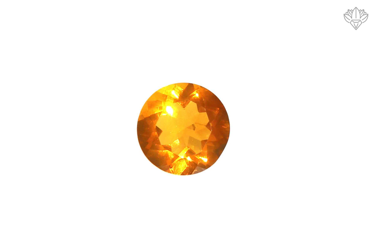 Eclipse Mexican Opal Pendant Round 7mm Faceted Gemstone for Solitaire Rings, Pendant Centers & Artisan Jewelry
