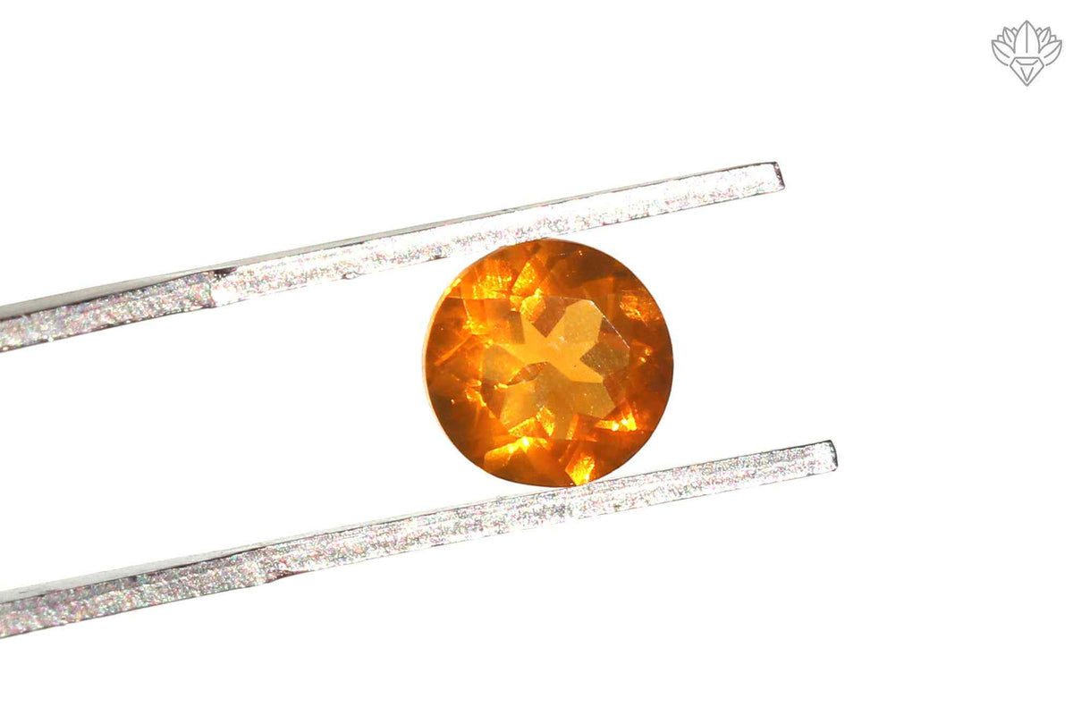 Eclipse Mexican Opal Pendant Round 7mm Faceted Gemstone for Solitaire Rings, Pendant Centers & Artisan Jewelry