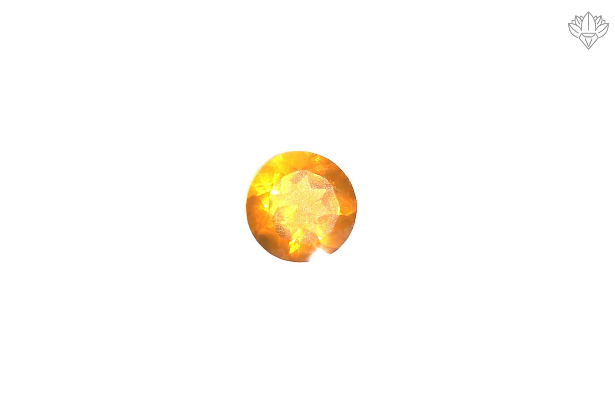 Natural Mexican Fire Opal 4mm Round Faceted Loose Gem for Artisan Jewelry