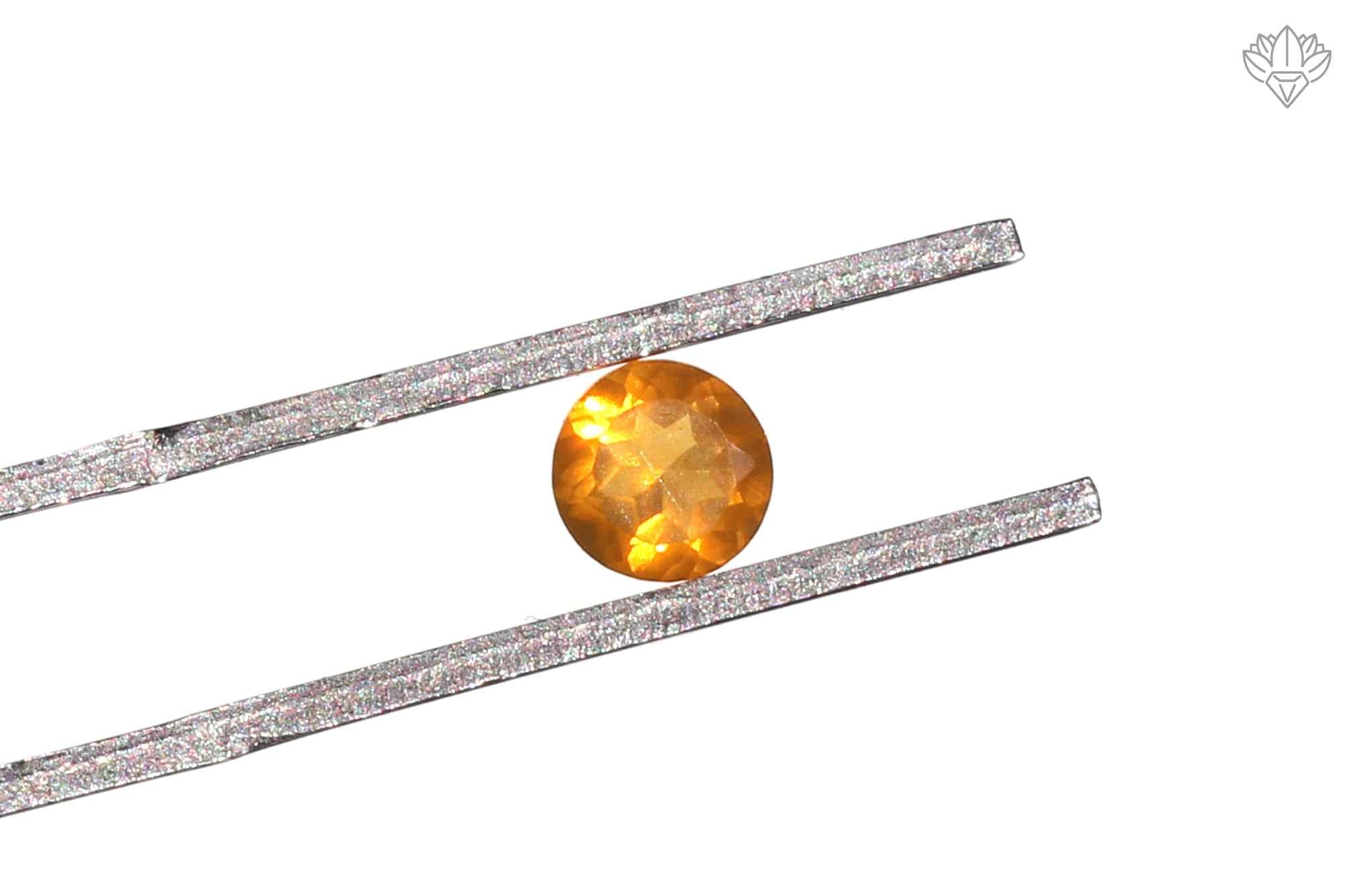Natural Mexican Fire Opal 4mm Round Faceted Loose Gem for Artisan Jewelry