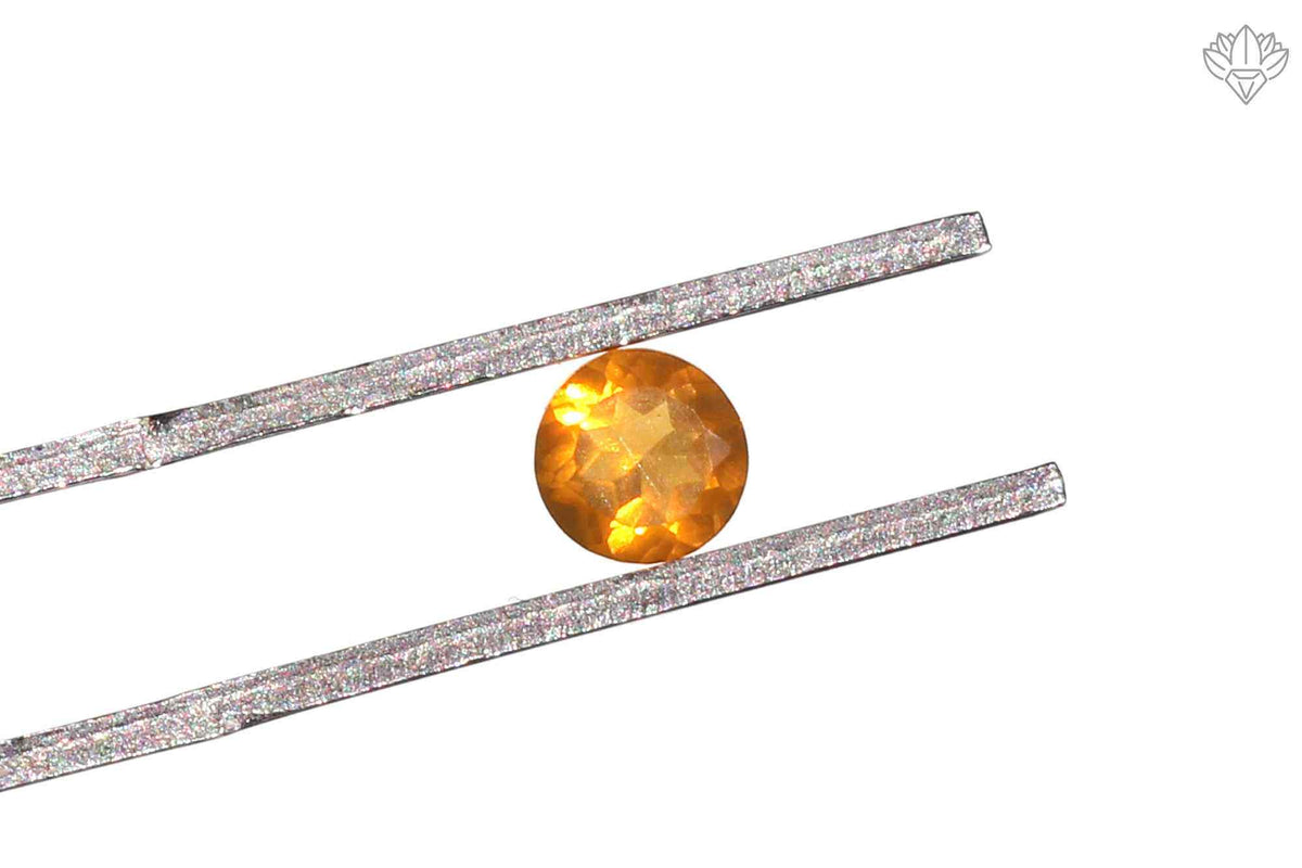 Natural Mexican Fire Opal 4mm Round Faceted Loose Gem for Artisan Jewelry