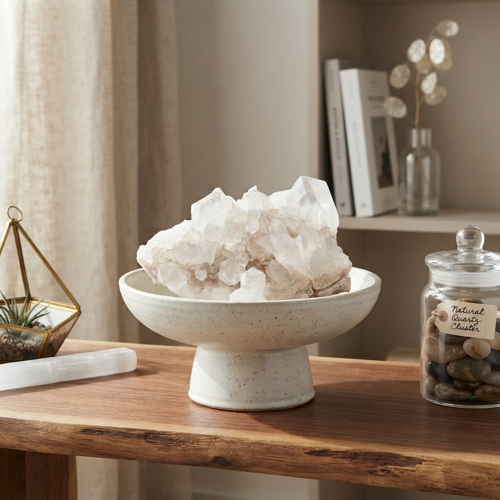 White Quartz Natural Himalayan Raw Cluster Display Collector Specimen