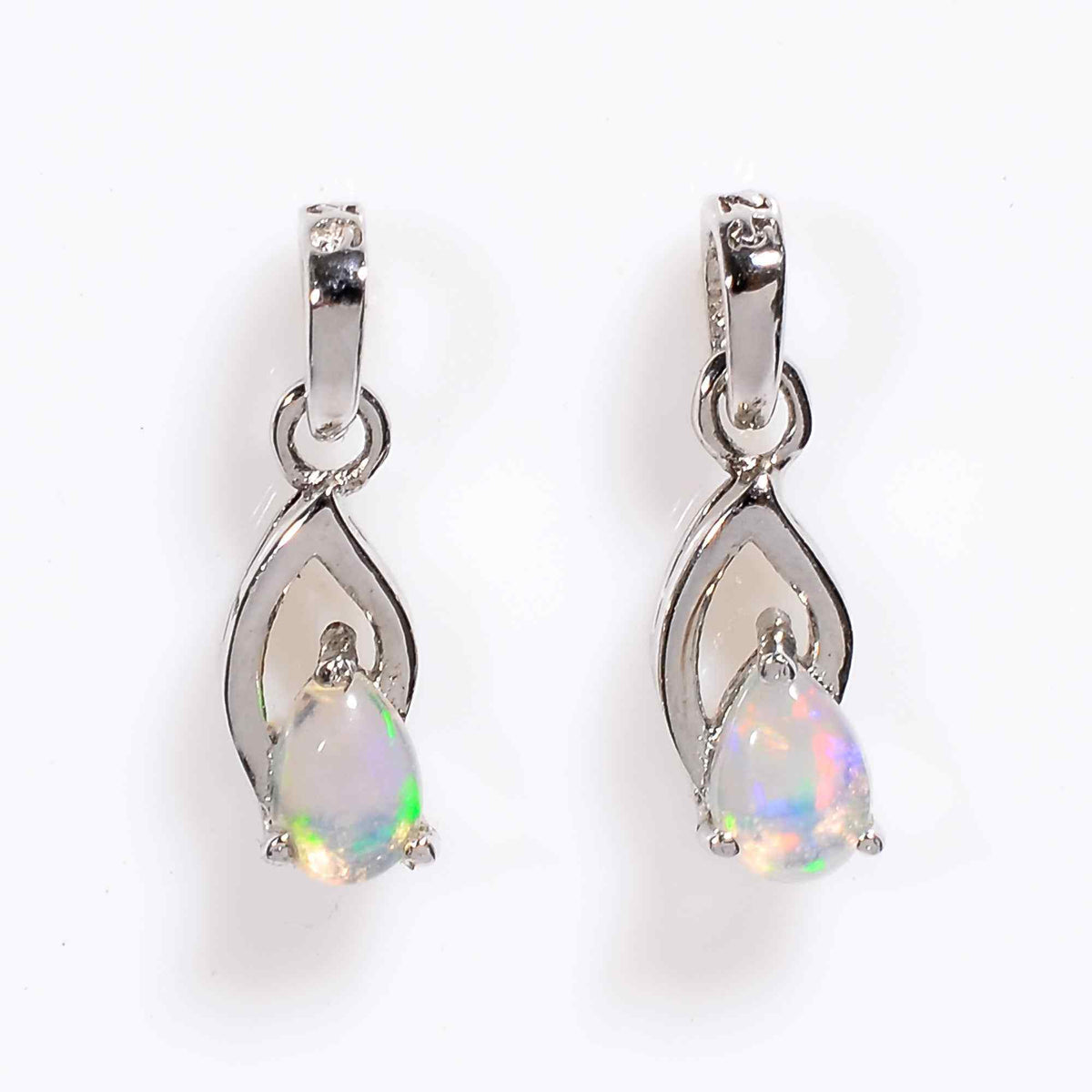 Sweetheart Opal Pendant 6x4mm Pear Cabochon 925 Sterling Silver Romantic Jewelry Anniversary Keepsake