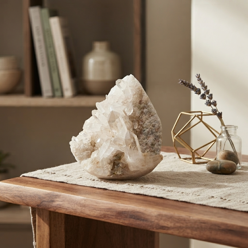 Natural White Quartz Himalayan Collector Cluster Raw Display Mineral