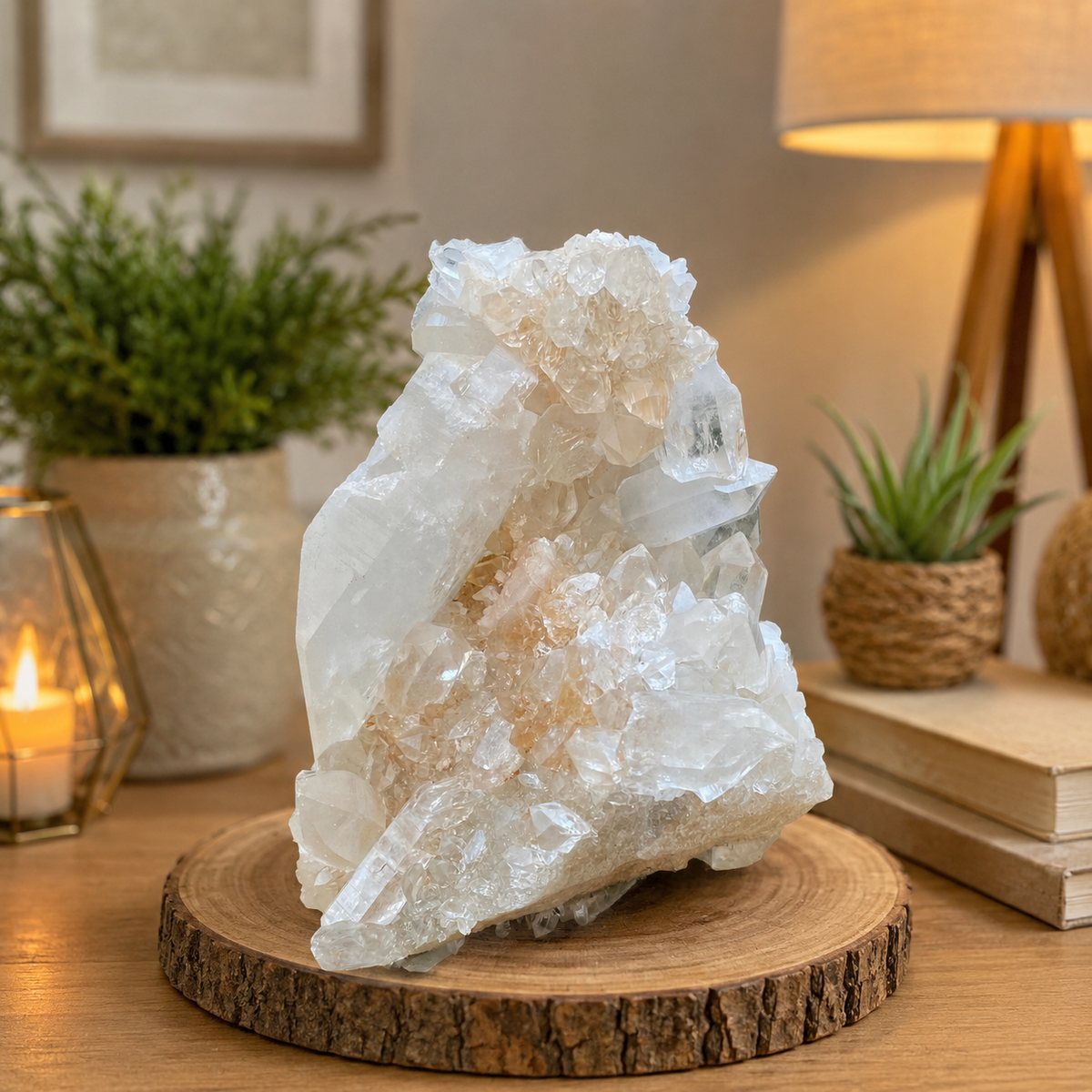 Collector Pink White Himalayan Quartz Raw Cluster Natural Specimen