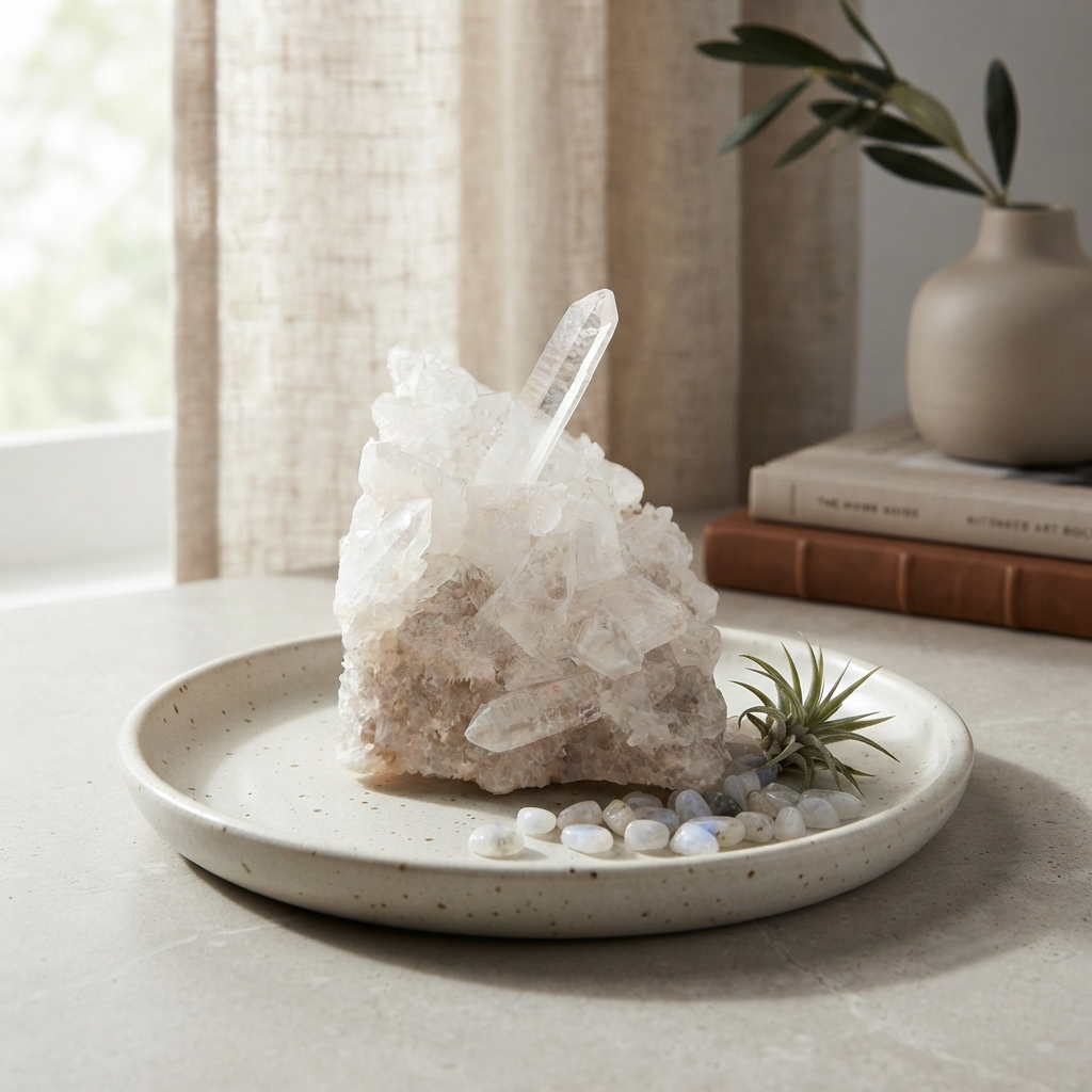 280g Himalayan White Quartz Natural Raw Cluster Mineral Display