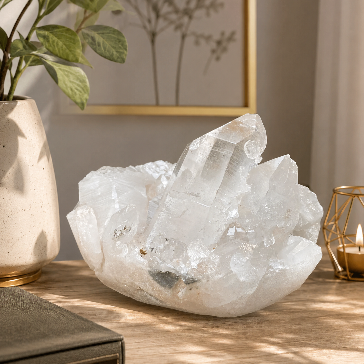 630g White Quartz Himalayan Natural Cluster Collector Display Specimen