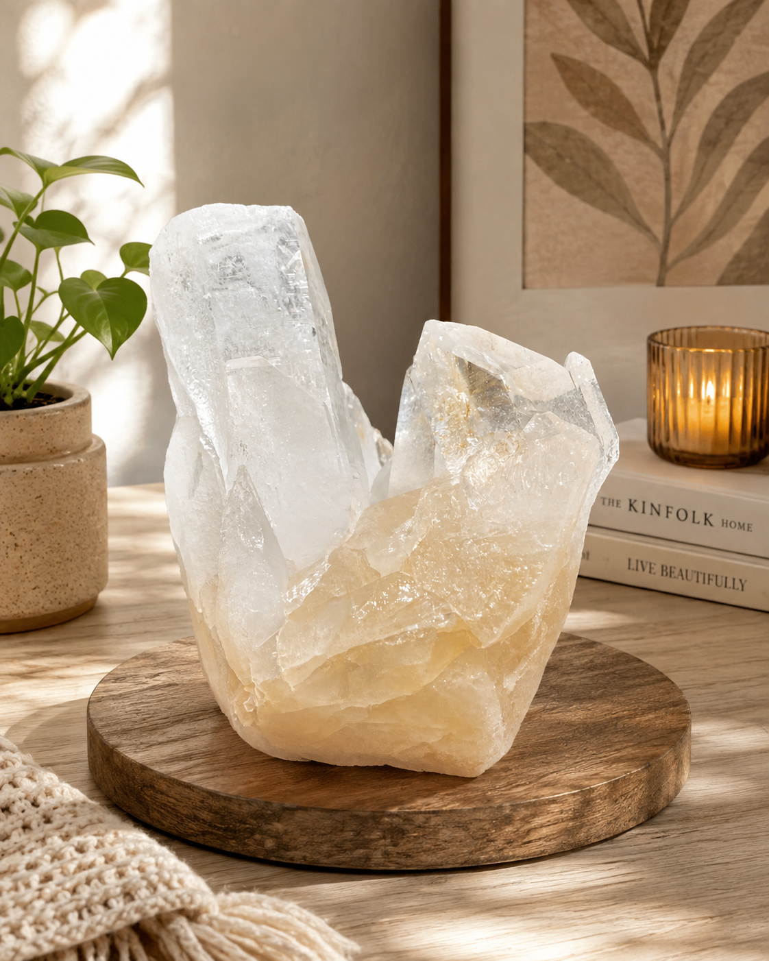 Himalayan White Quartz Display Natural Cluster Raw Mineral Collector