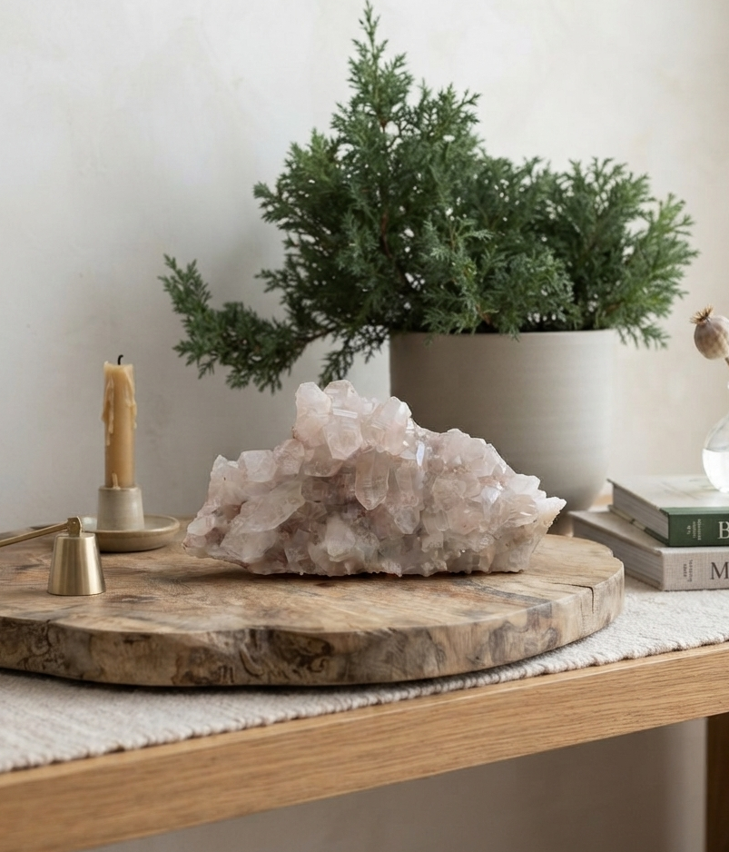 Natural White Himalayan Quartz Cluster Collector Mineral Raw Display