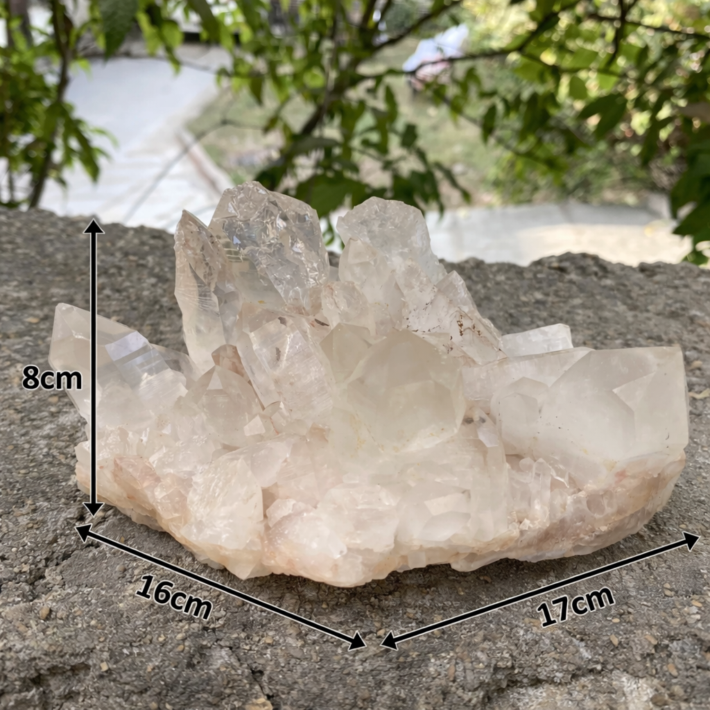 Pink Himalayan Quartz Raw Natural Cluster Collector Mineral Display