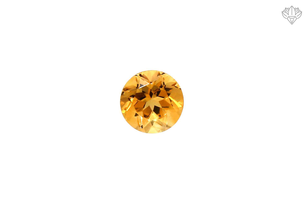 Natural Mexican Fire Opal 7mm Brilliant Round Faceted Loose Gemstone