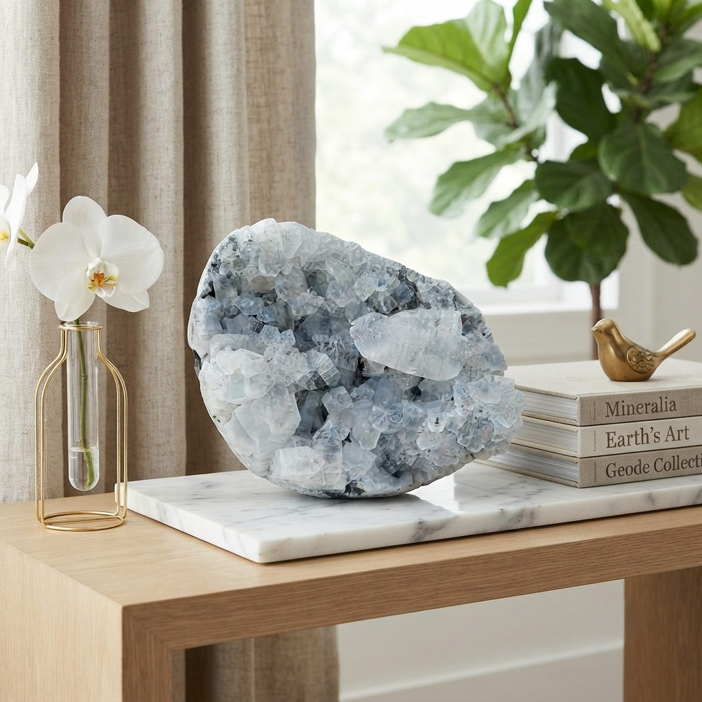 Přírodní chalcedonový krystal 2320g Uklidňující minerál pro harmonii