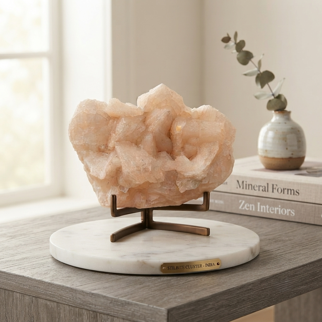 415g Natural Stilbite Apophyllite Geode Collector Mineral Specimen