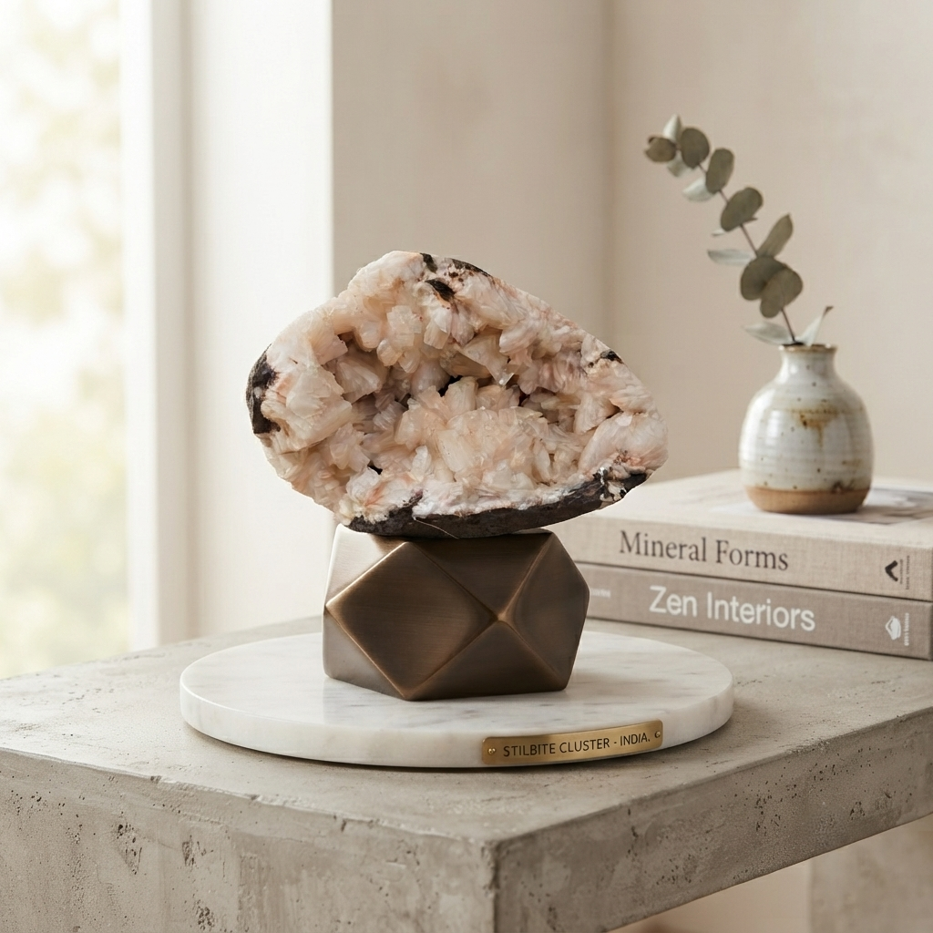 Natural Stilbite Apophyllite Geode Collector Zeolite Mineral Specimen