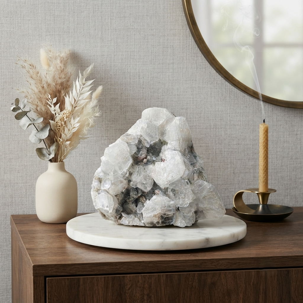 Natural White Apophyllite Zeolite Collector Mineral Specimen