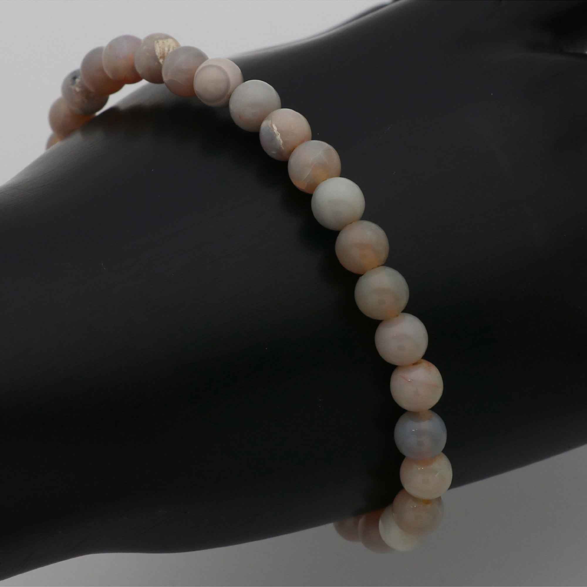 Lightweight Australian Opal Bracelet Small Round Beads Handmade Jewelry 39 Ct
