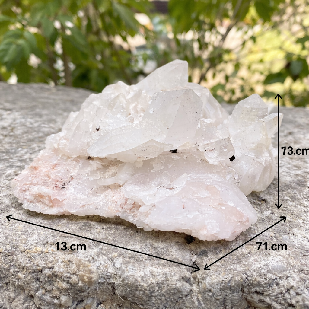 430g Natural Himalayan Pink Quartz Cluster Mineral Display Piece