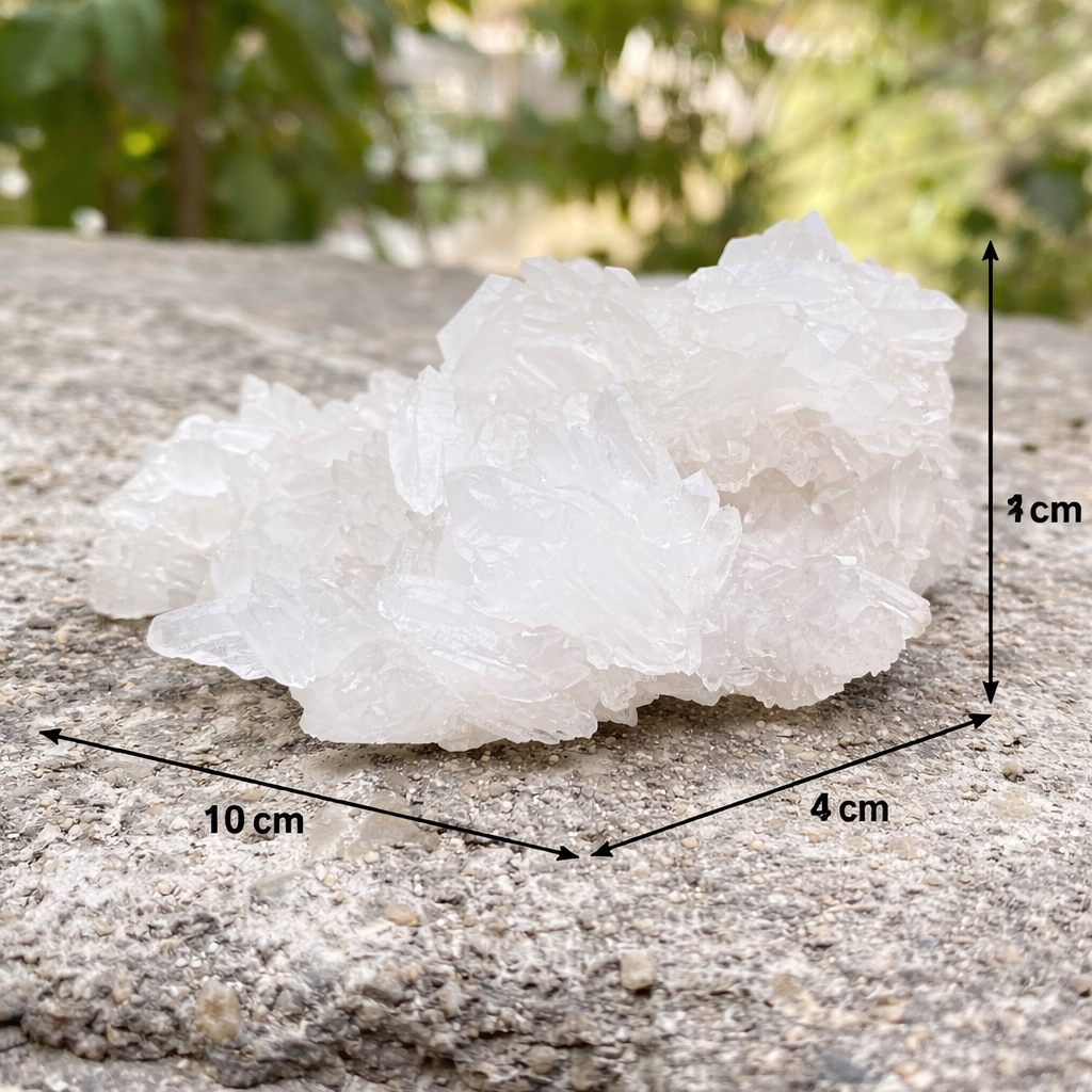 245g White Himalayan Quartz Natural Cluster Display Mineral Specimen