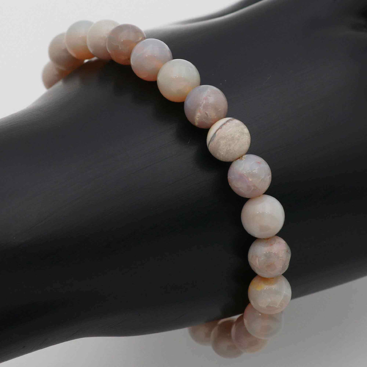 Fine Australian Opal Bracelet Polished Round Beads Handmade Jewelry 70 Ct