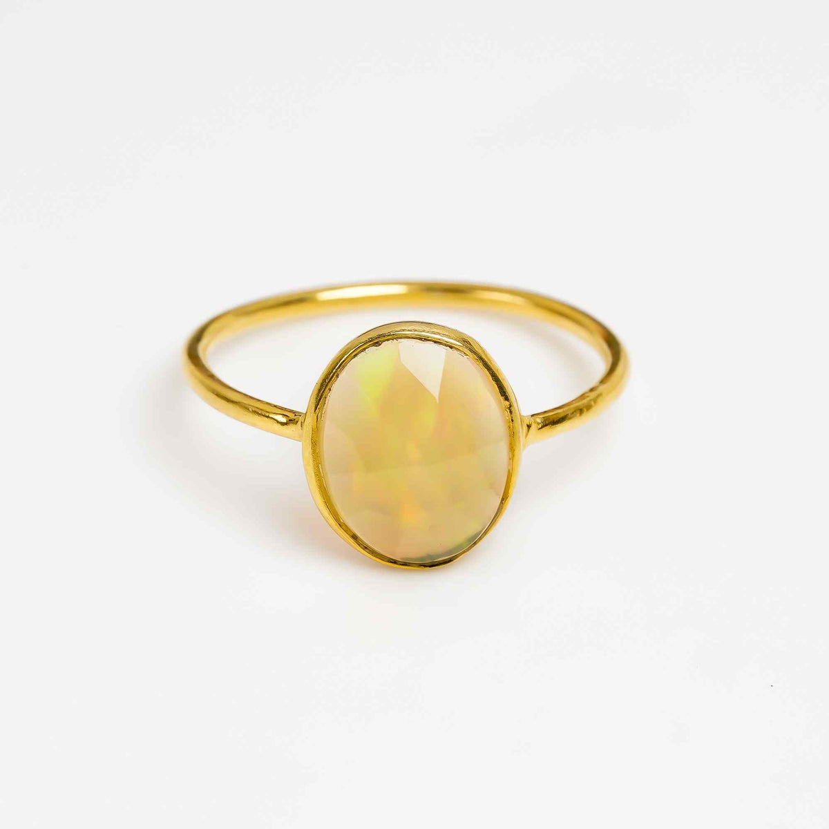 Ethiopian Opal Engagement Ring 925 Sterling Silver Natural Welo Opal RingOctober Birthstone Jewelry