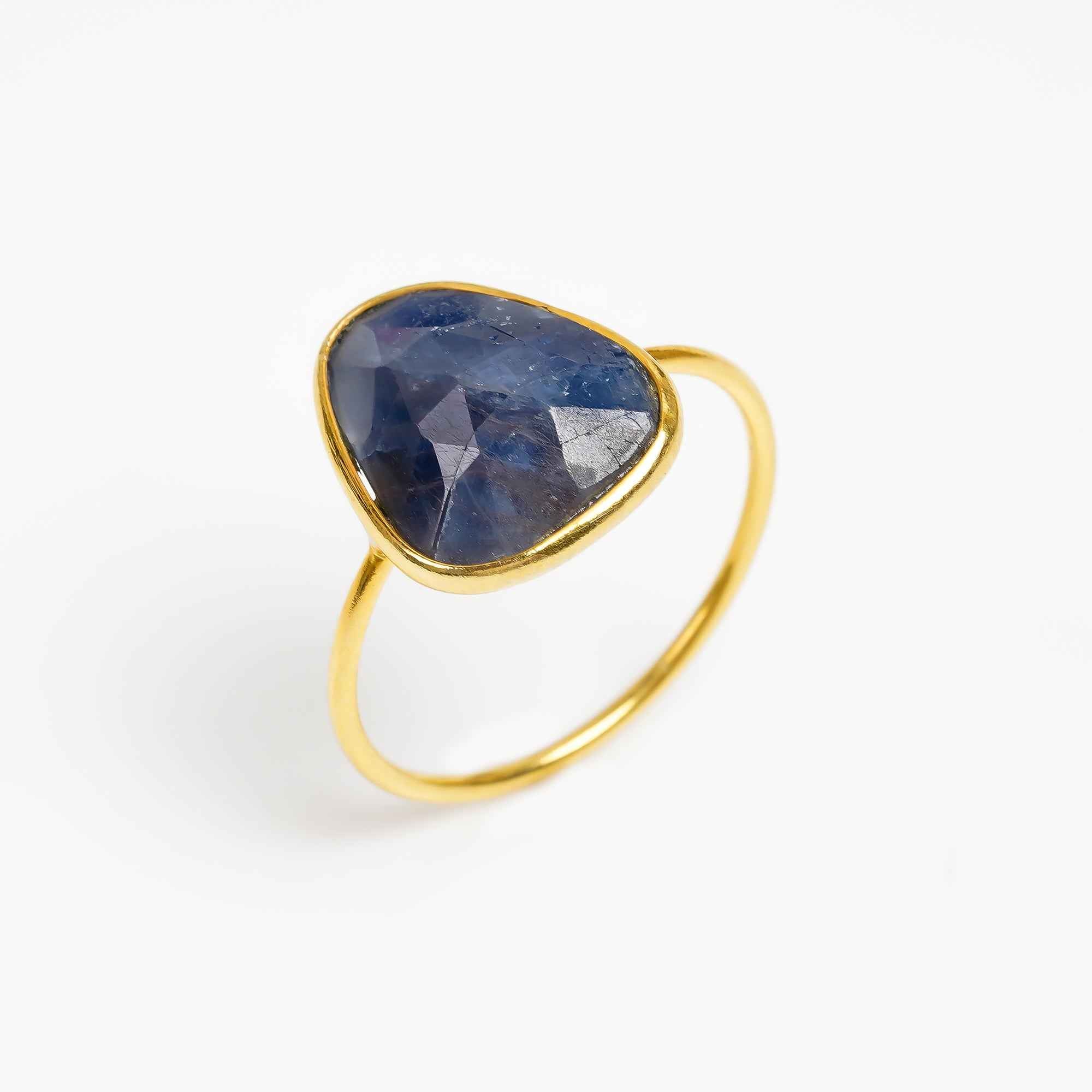 Blue Sapphire Engagement Ring 925 Sterling Silver Natural Sapphire Ring September Birthstone Jewelry