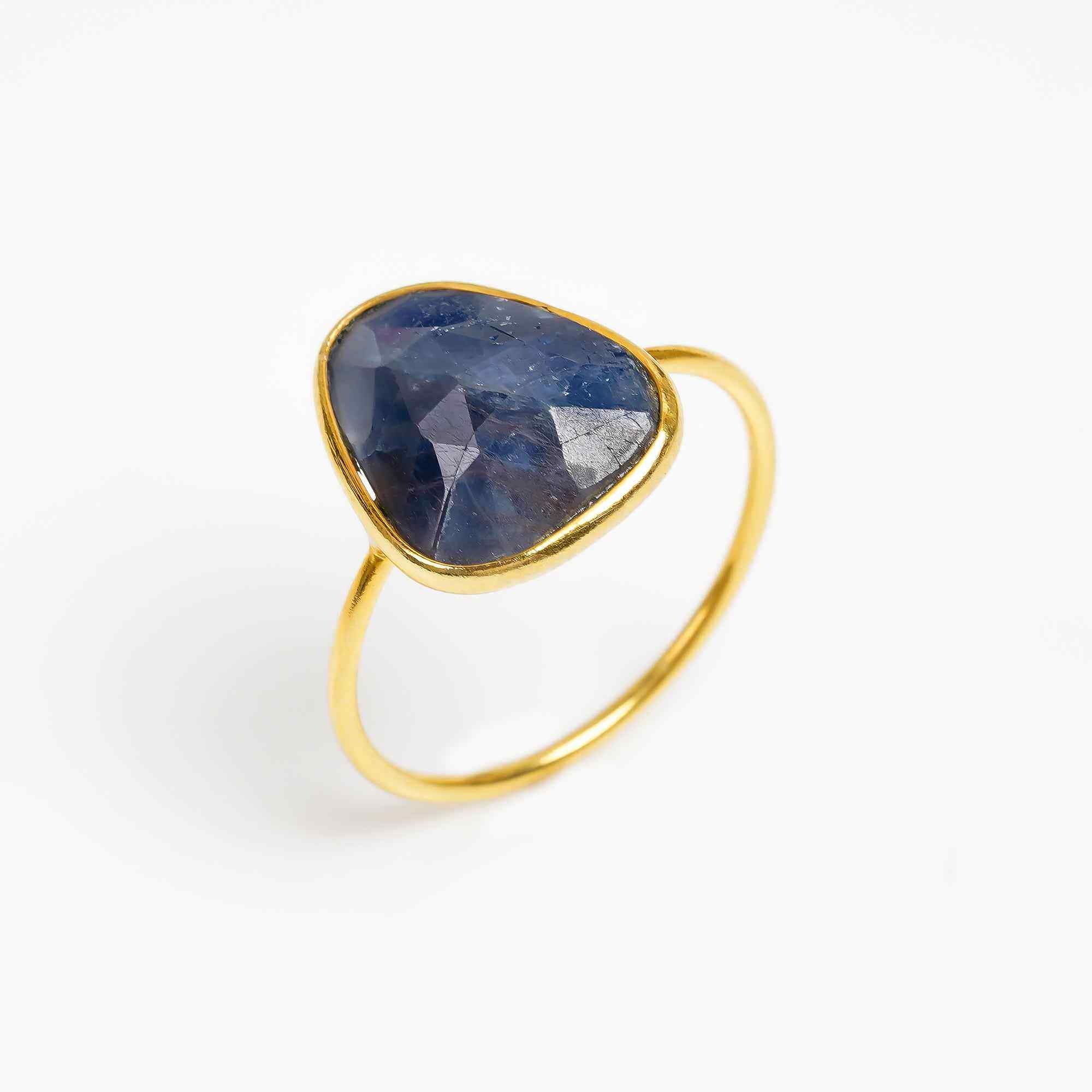 Blue Sapphire Engagement Ring 925 Sterling Silver Natural Sapphire Ring September Birthstone Jewelry