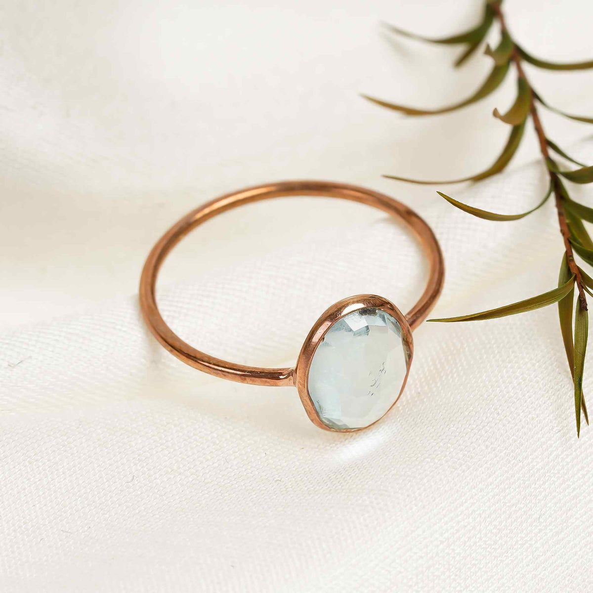 Blue Topaz Ring 925 Sterling Silver Natural Blue Topaz Ring Handmade December Birthstone Jewelry
