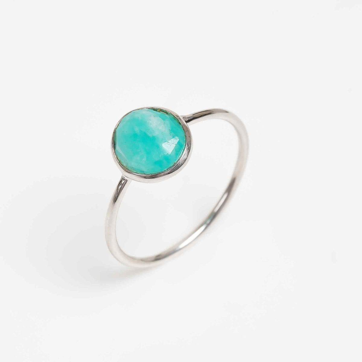 Amazonite Statement Ring 925 Sterling Silver Natural Amazonite Ring Handmade Gemstone Jewelry Gift for Her