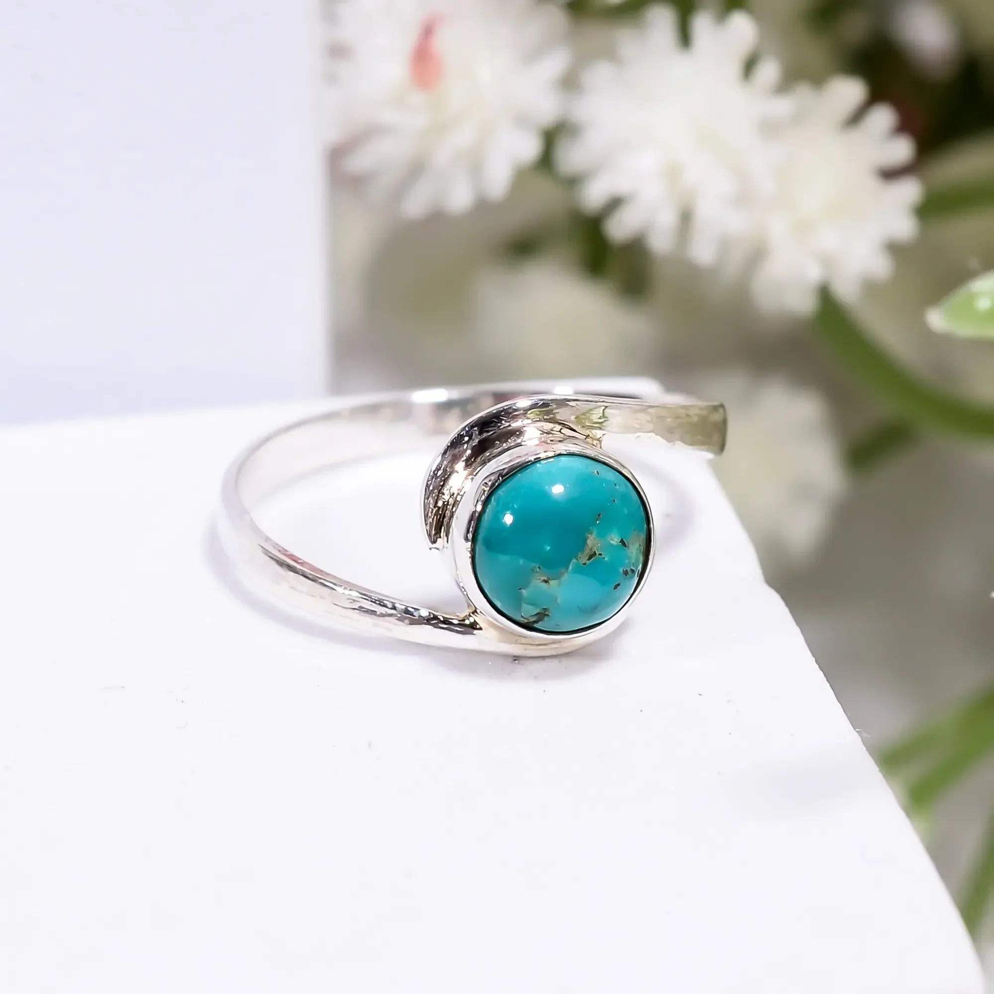 Authentic Turquoise Gemstone Ring for Women – 925 Silver Engagement & Wedding Jewelry Jewelry