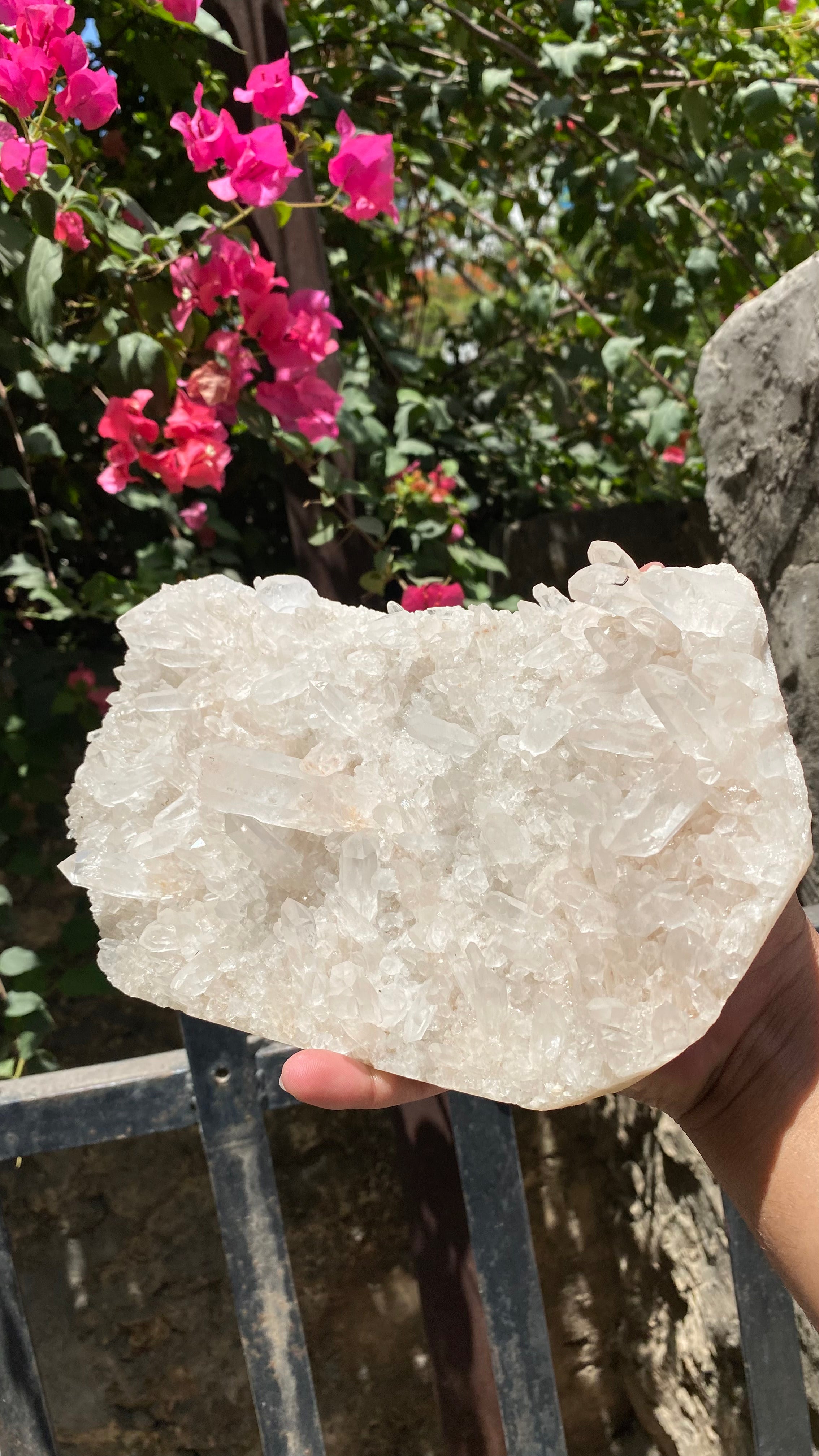 Himalya Quartz Himalayan White Quartz crystal cluster for meditation and healing, raw natural stone with intricate formations.