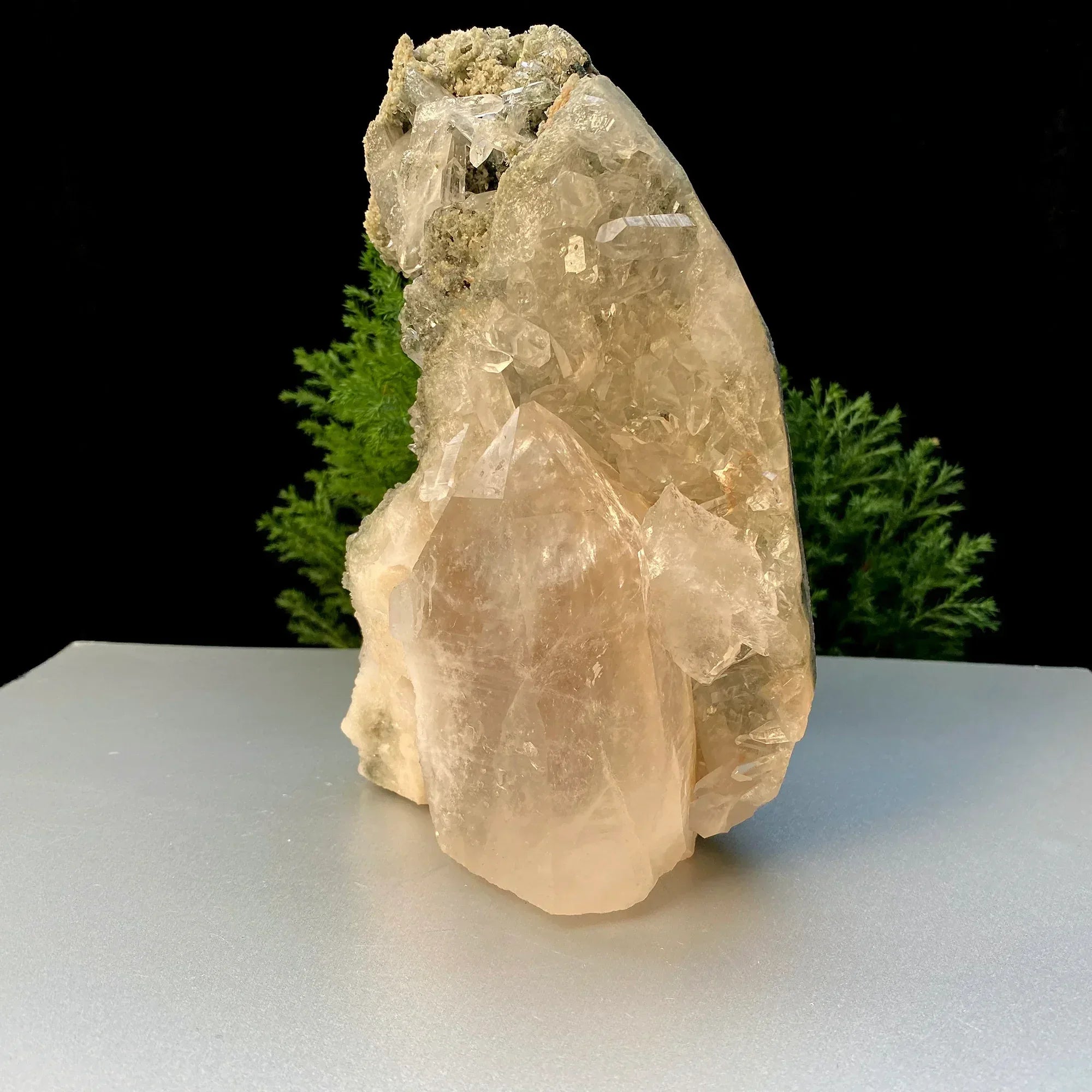 Natural Himalayan Green Phantom Quartz Cluster 1600g Himalayan Quartz