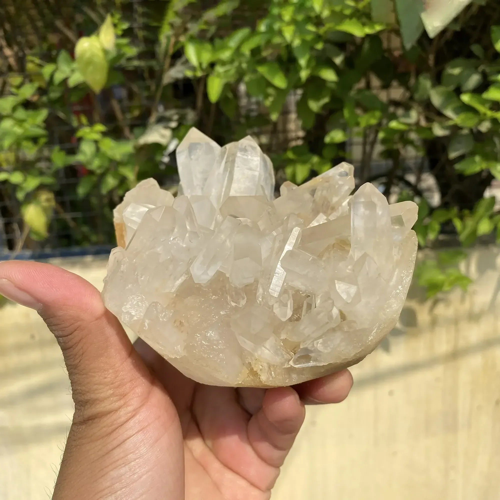 Natural Himalayan White + Yellow Quartz Cluster 940g Himalayan Quartz