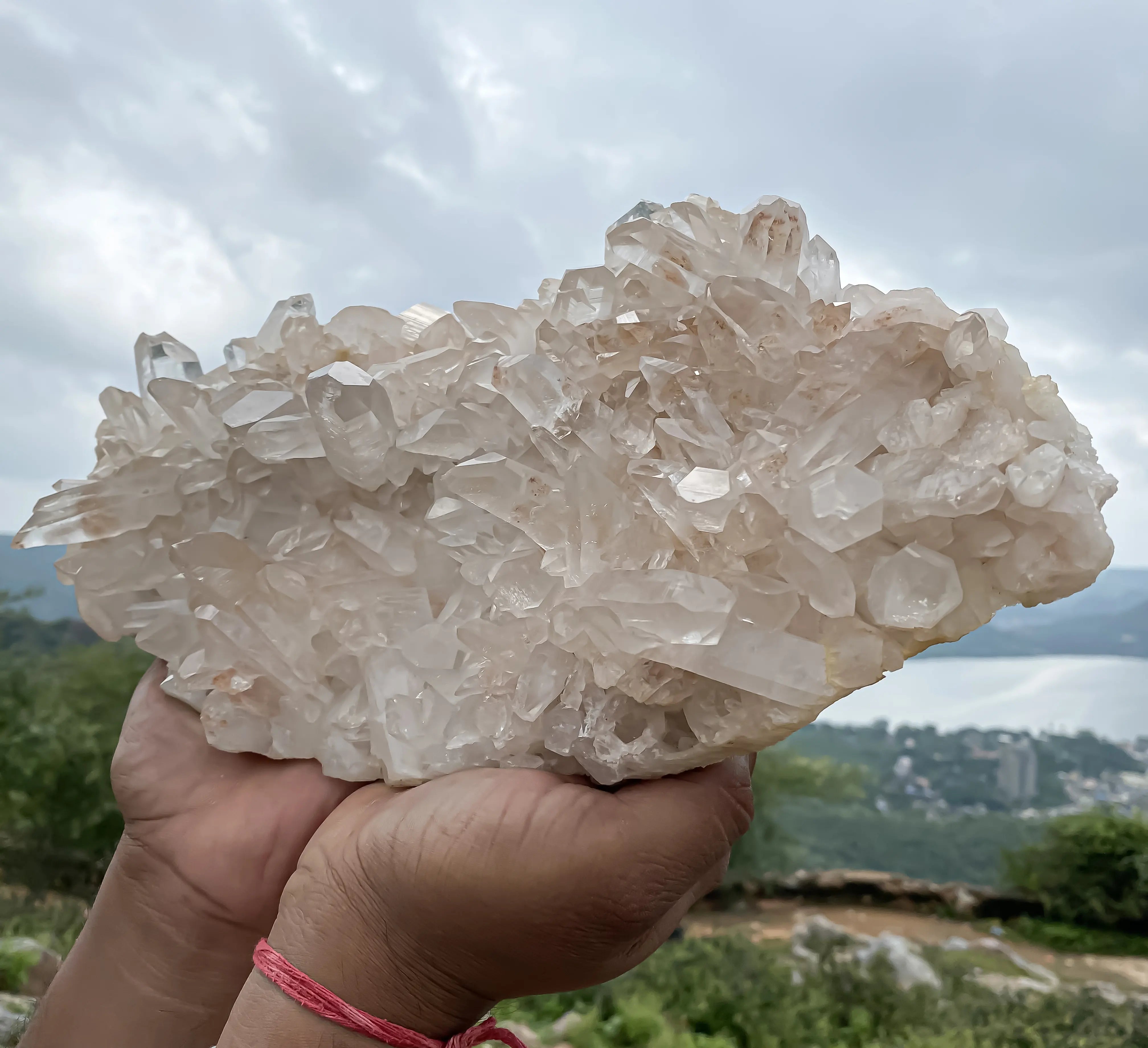 Himalayan Pink Quartz Cluster 4290g – Large Natural Healing Crystal Stone