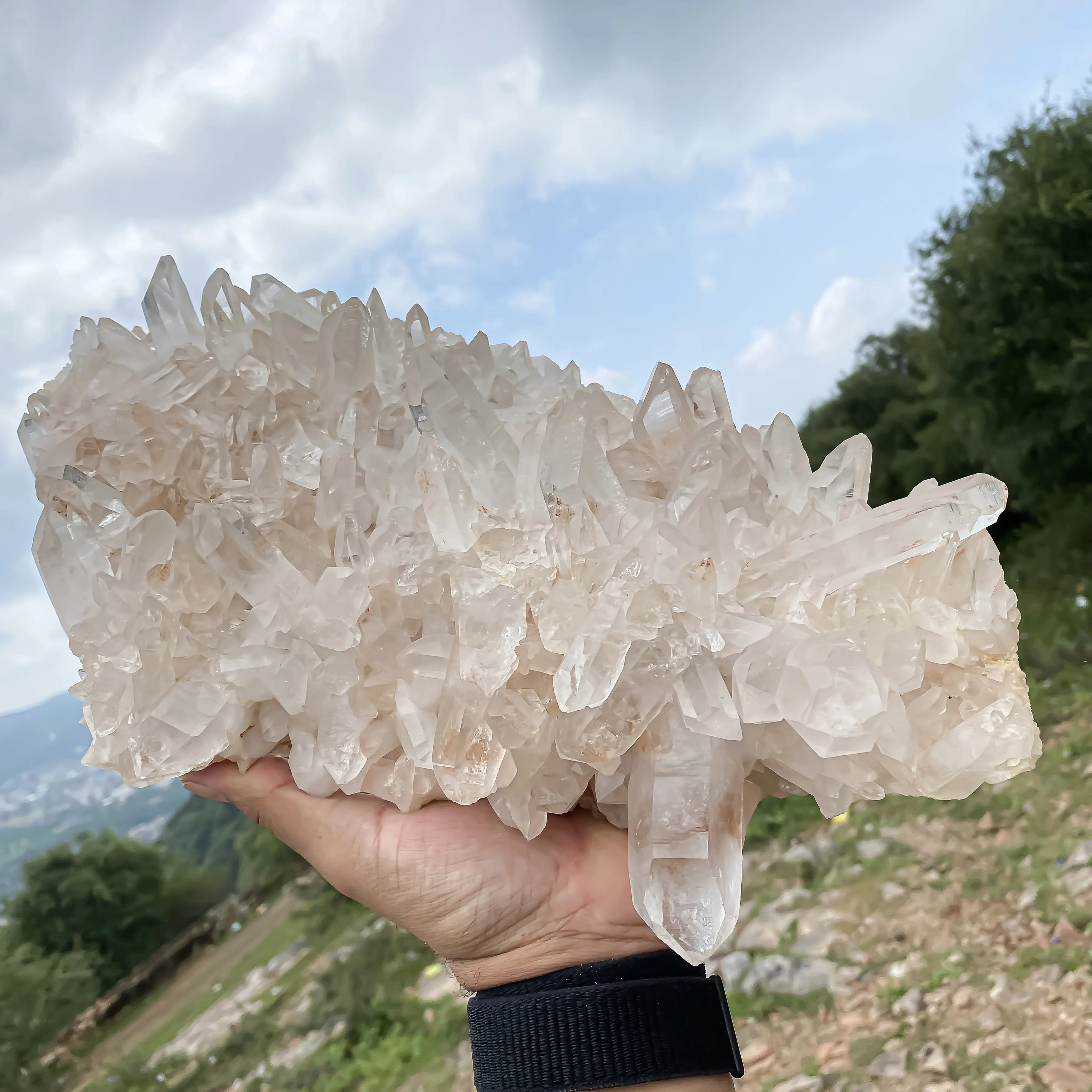 Himalayan Pink Quartz Cluster 4290g – Large Natural Healing Crystal Stone