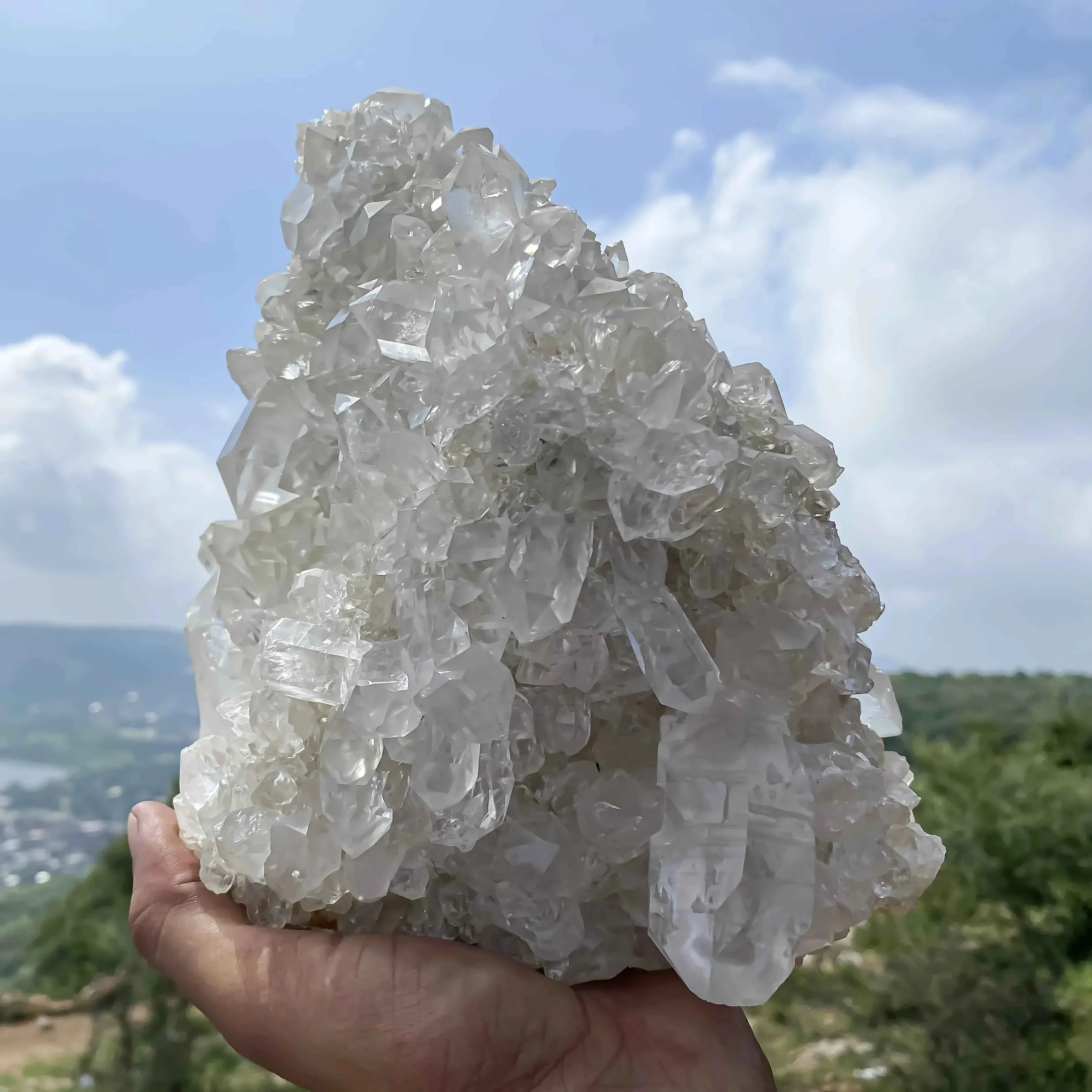 Himalayan White Quartz Cluster 5700g Large Natural Healing Crystal for Energy and Wellness Himalayan Quartz