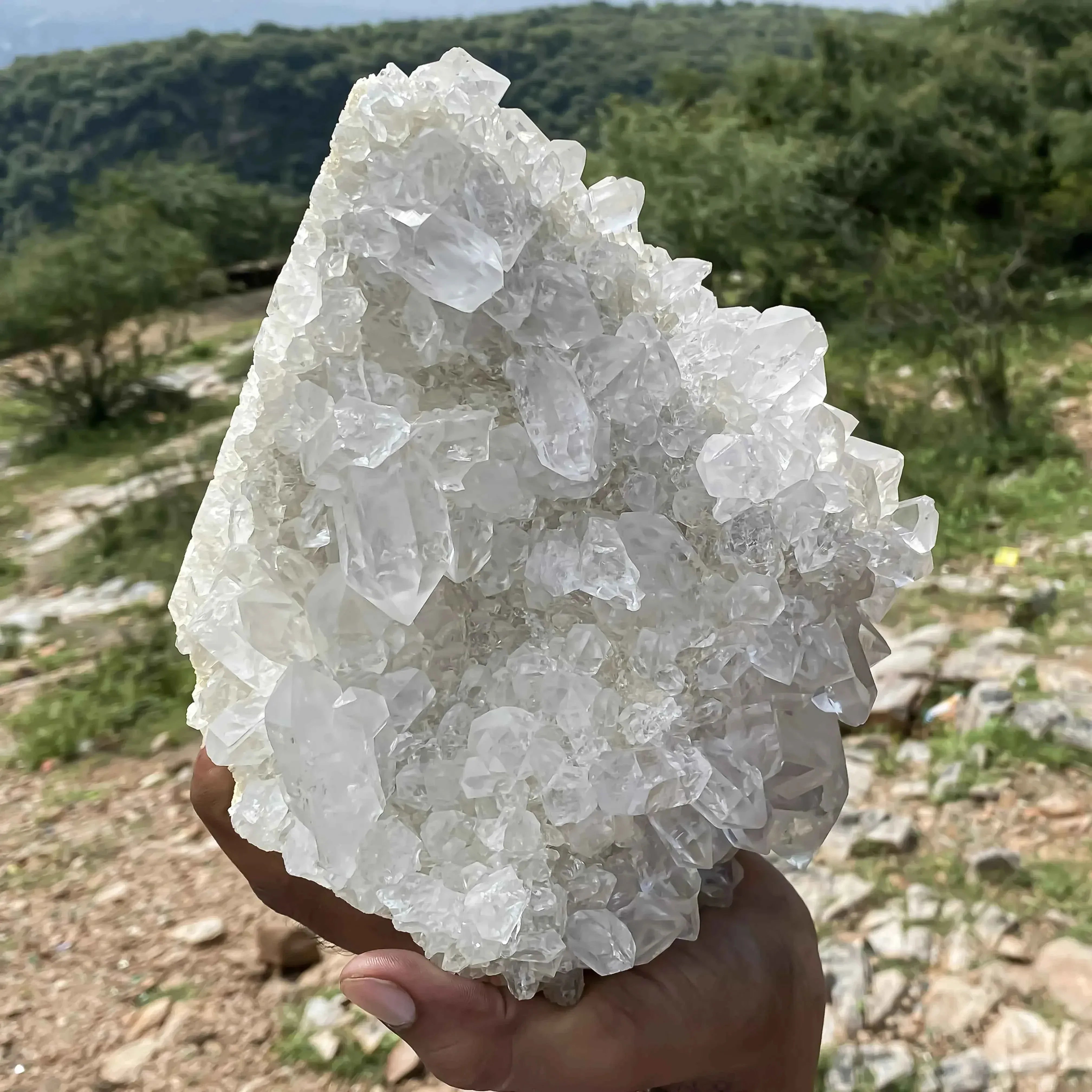 Himalayan White Quartz Cluster 5700g Large Natural Healing Crystal for Energy and Wellness Himalayan Quartz